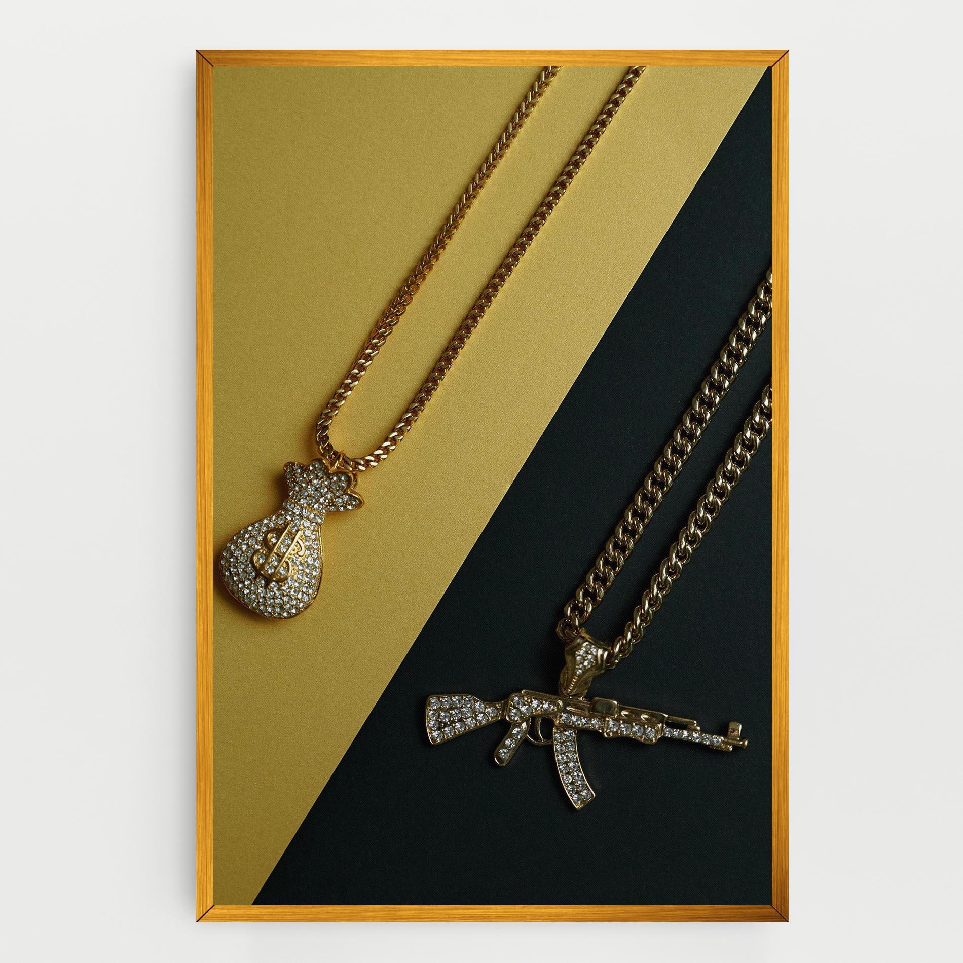 Leinwandbild Gun Neckace mockup 0