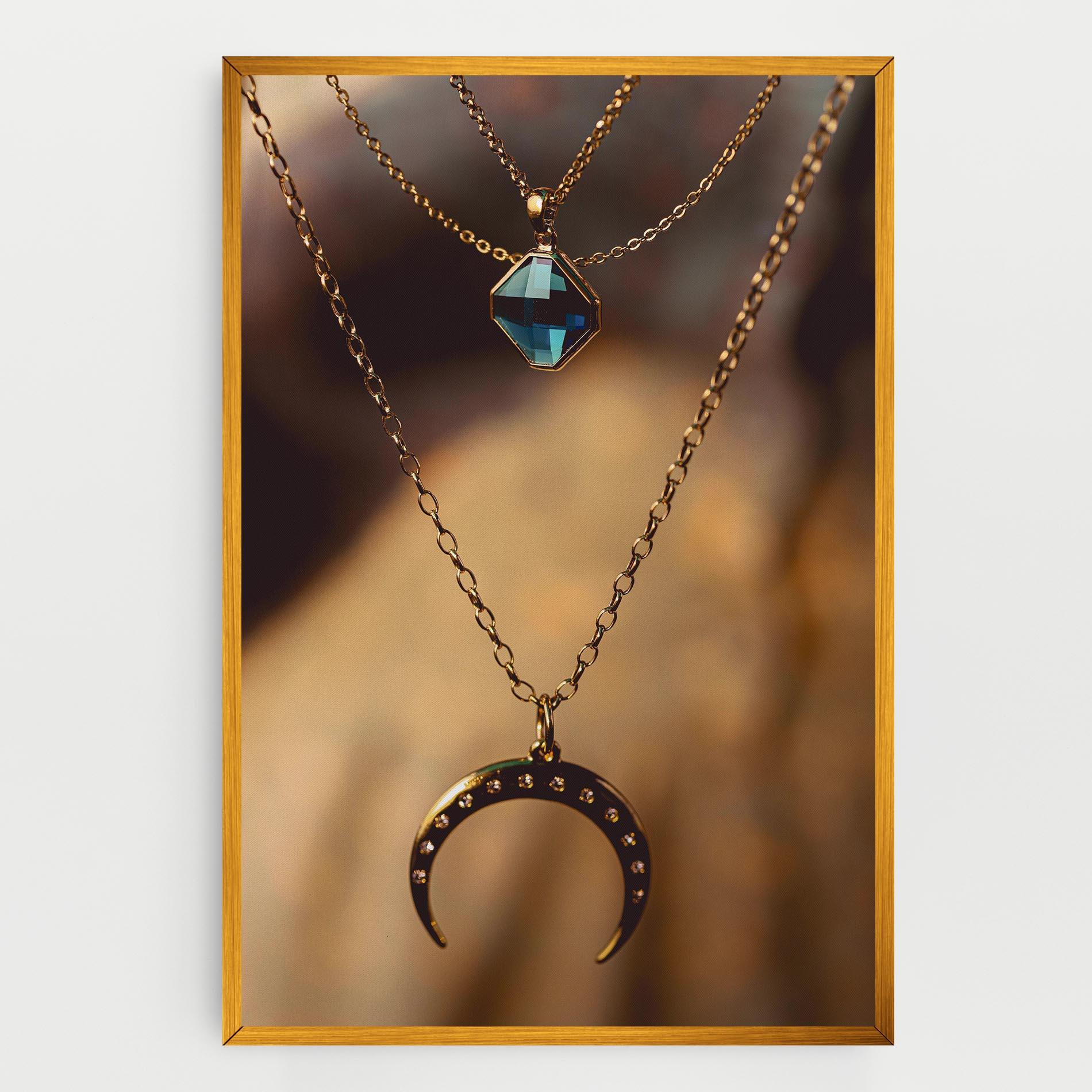 Leinwandbild Moon Blue Necklace mockup 0