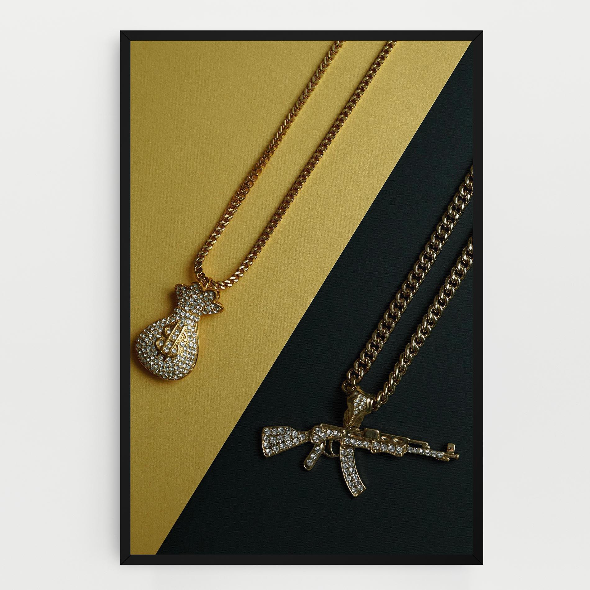 Leinwandbild Gun Neckace mockup 0