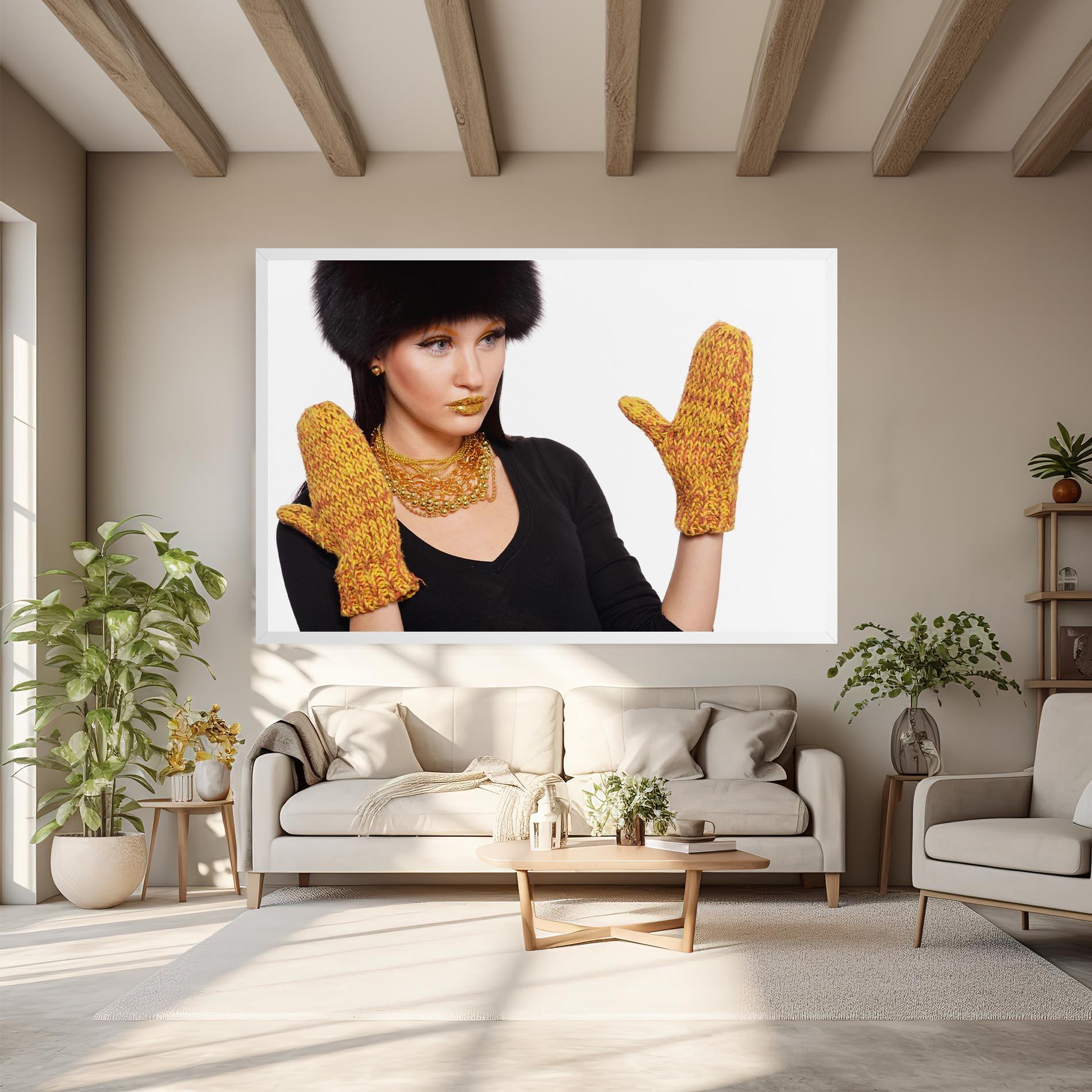 Leinwandbild Gold Accessories mockup 6