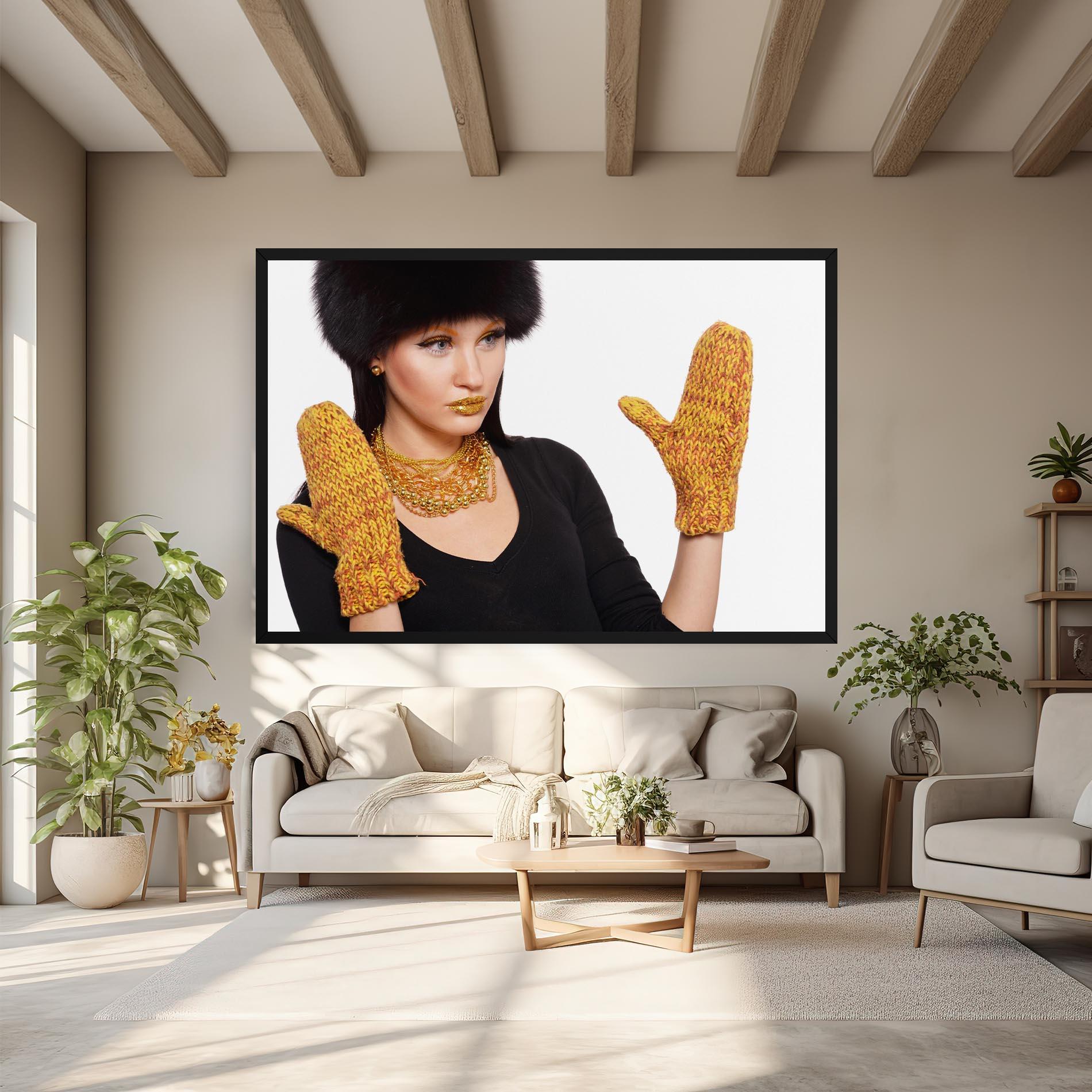 Leinwandbild Gold Accessories mockup 6