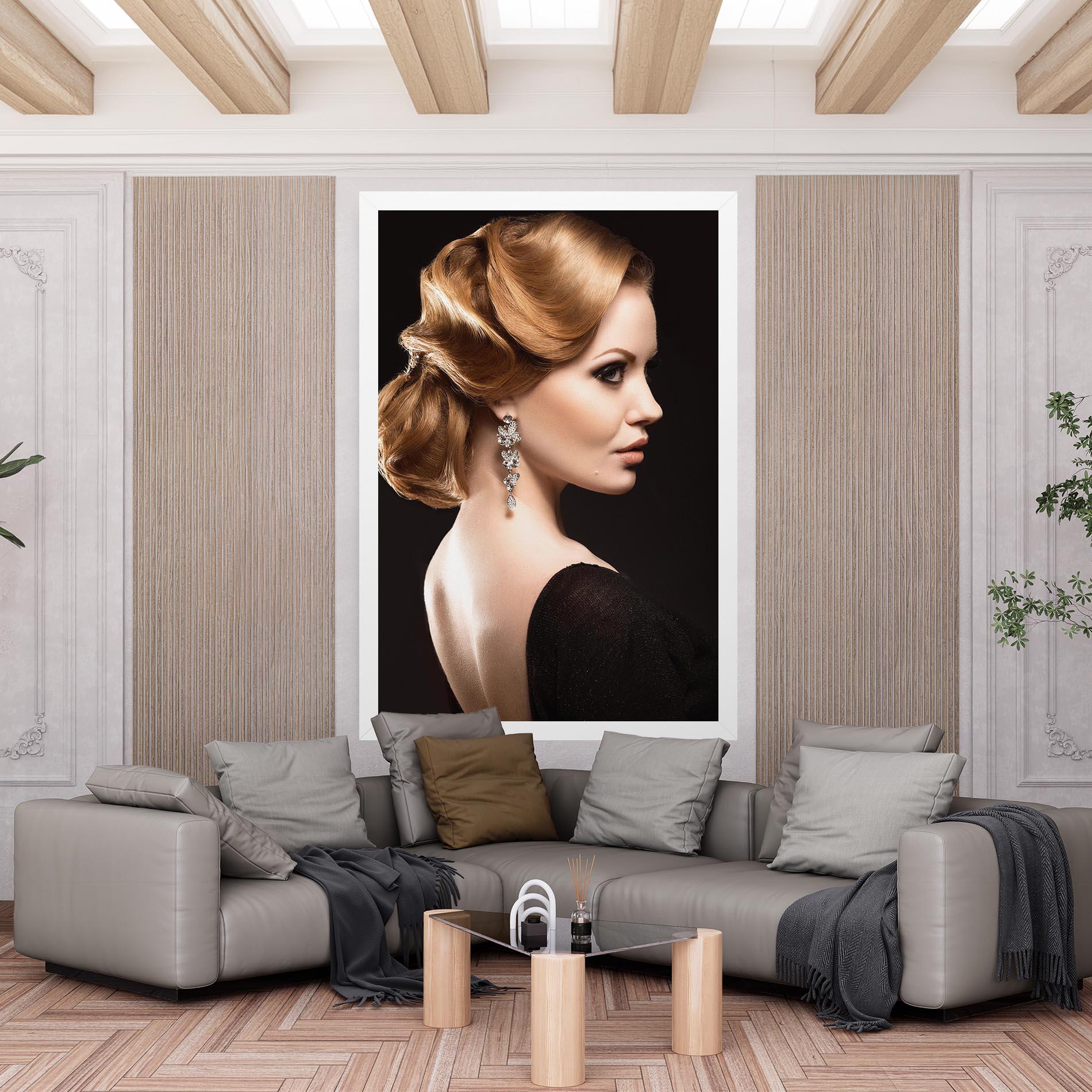 Leinwandbild Elegant Earrings mockup 6