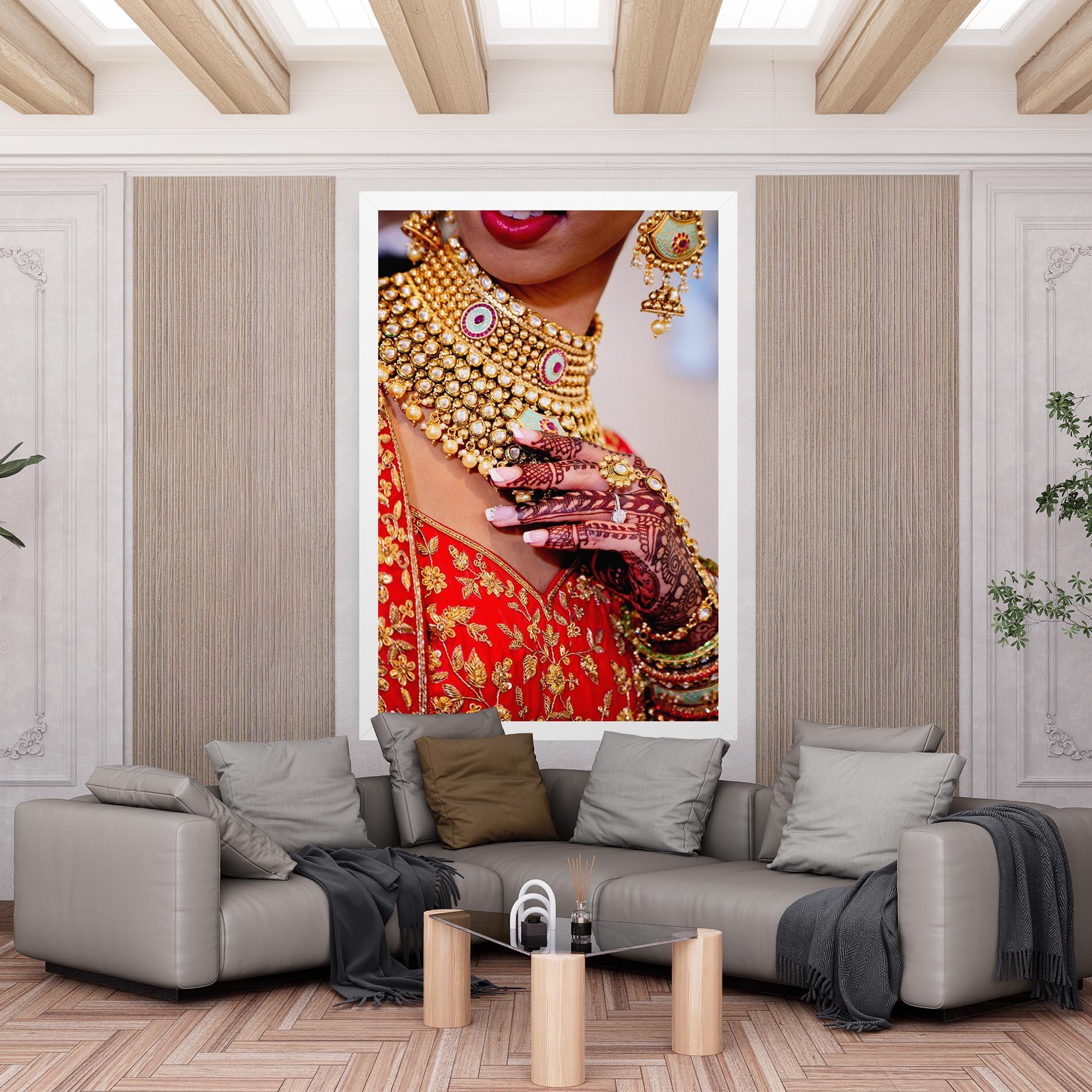 Leinwandbild Gold Beautiful Jewelry mockup 6