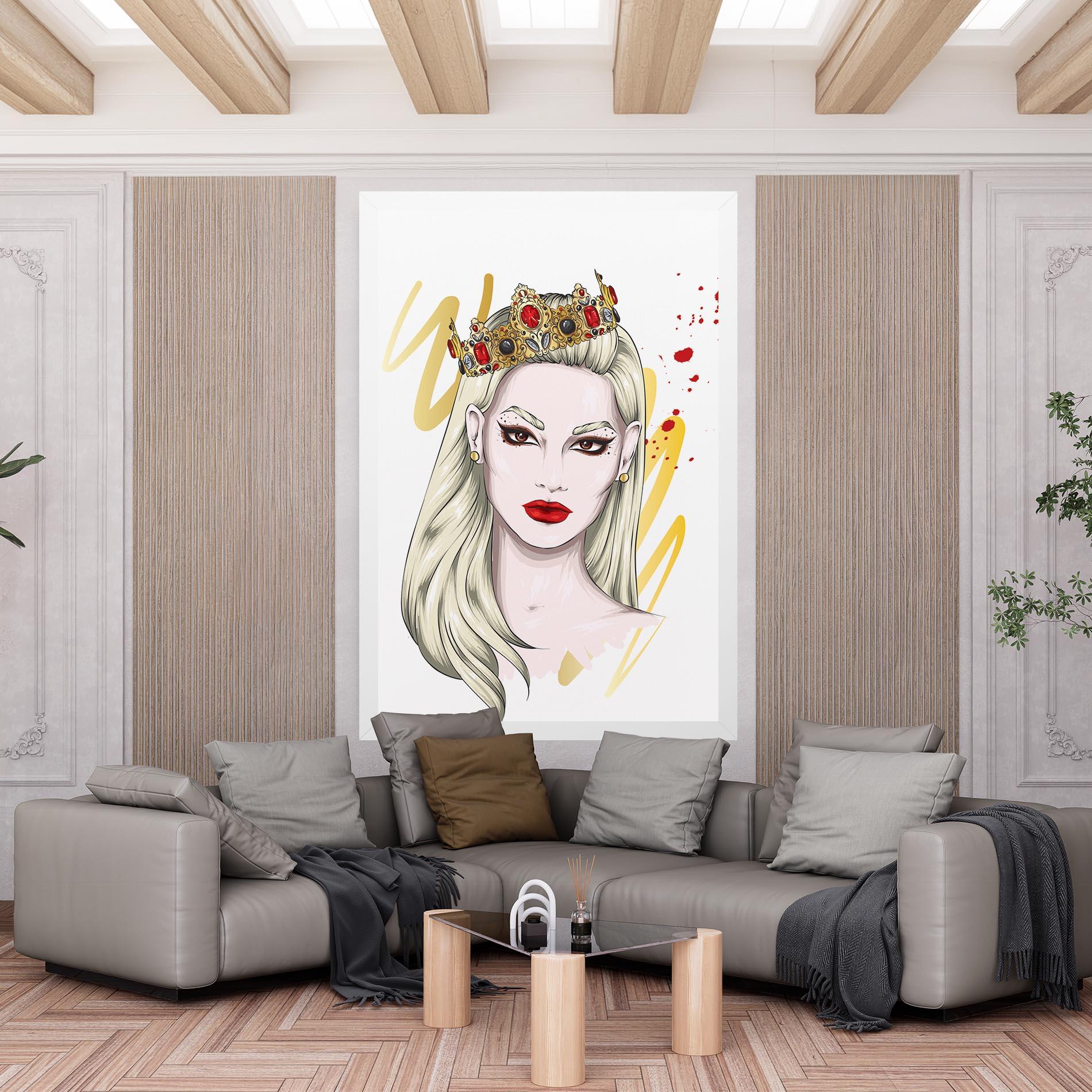 Leinwandbild Gold Crown Woman mockup 6