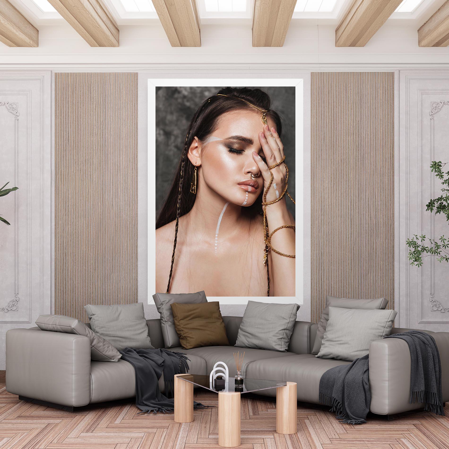 Leinwandbild Gold Hand Accessory mockup 6