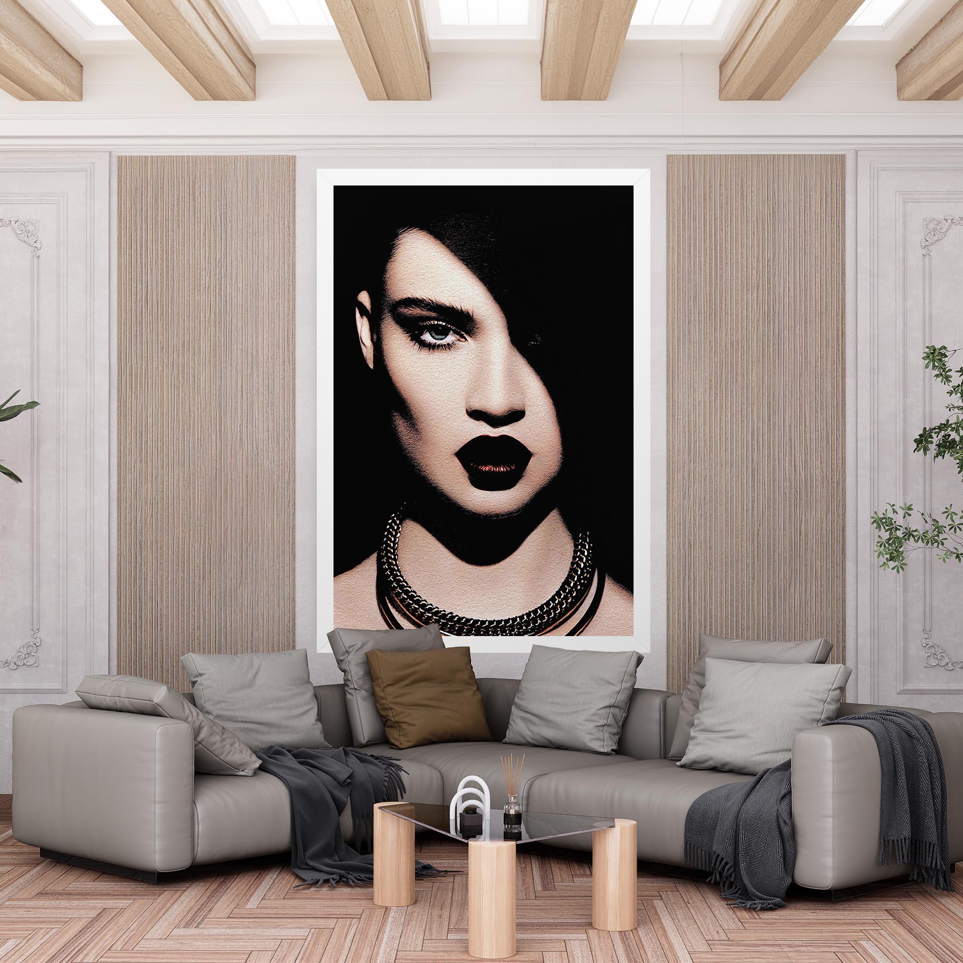 Leinwandbild Gold Necklace mockup 6