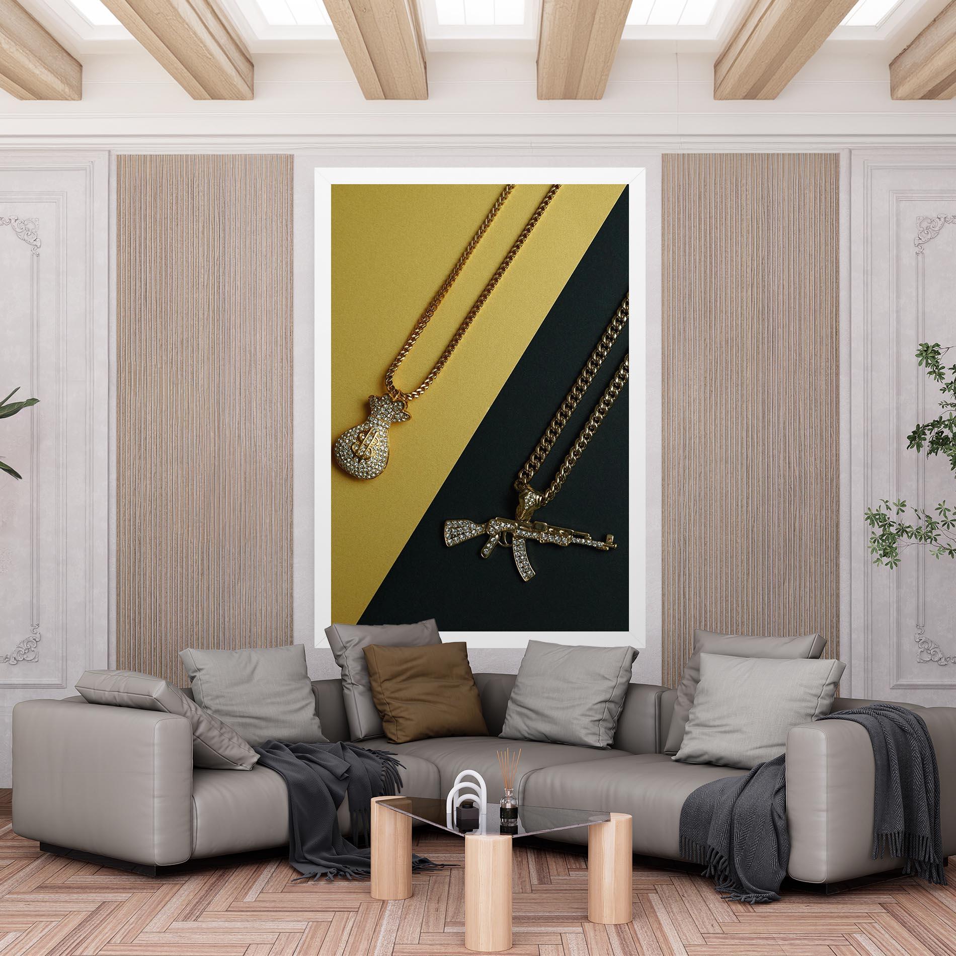 Leinwandbild Gun Neckace mockup 6