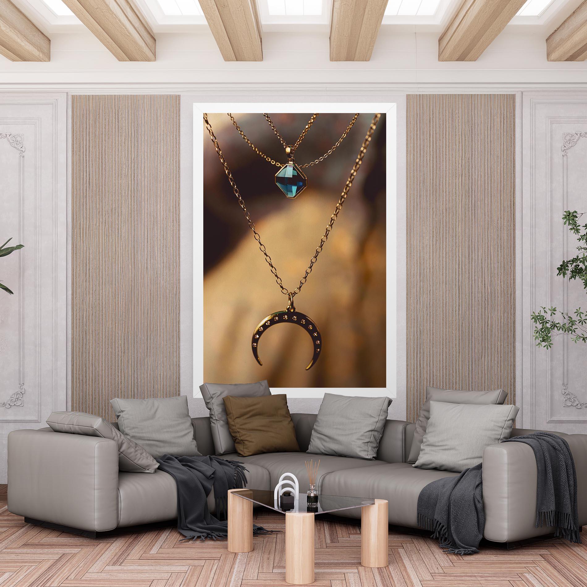 Leinwandbild Moon Blue Necklace mockup 6