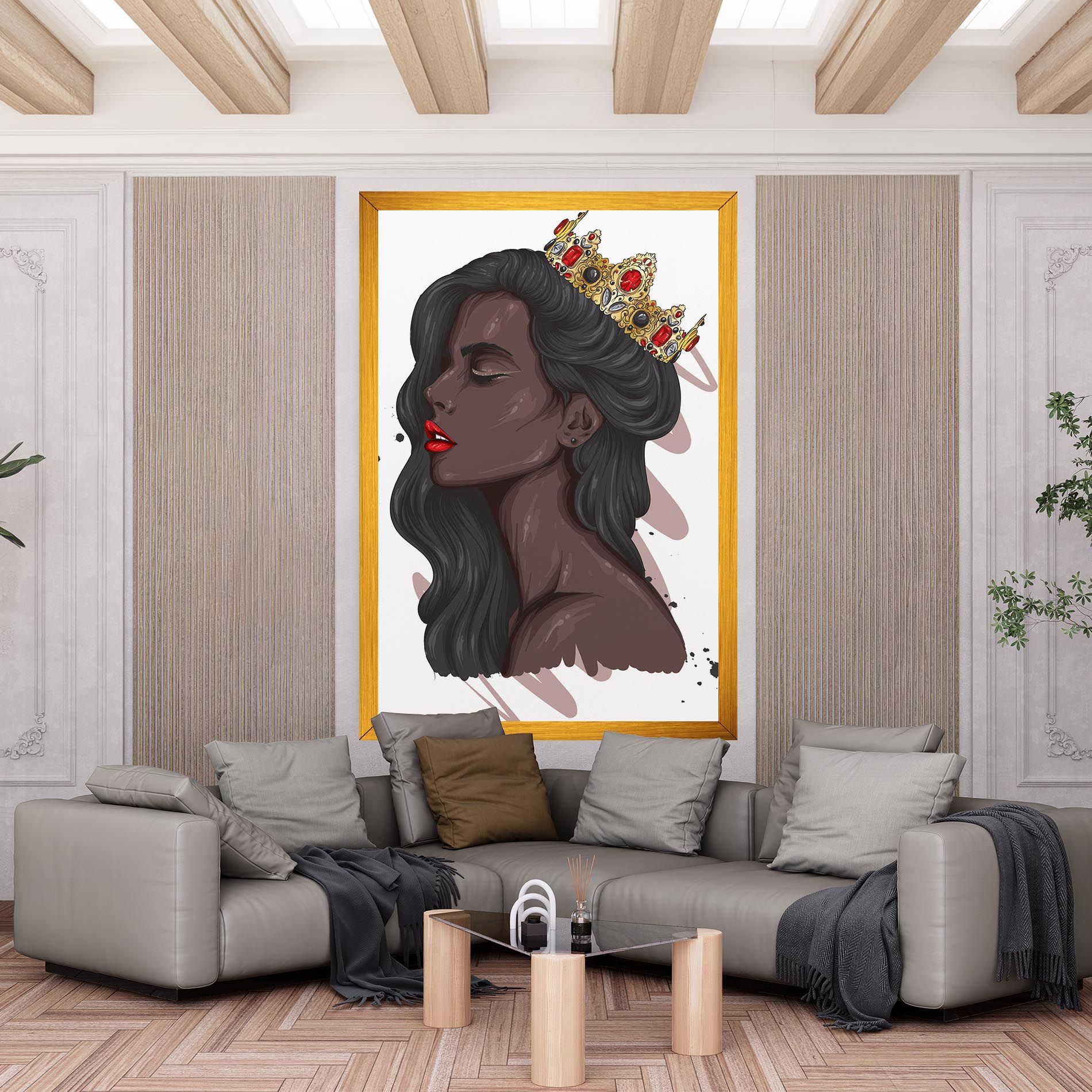 Black Woman With Crown mockup 6