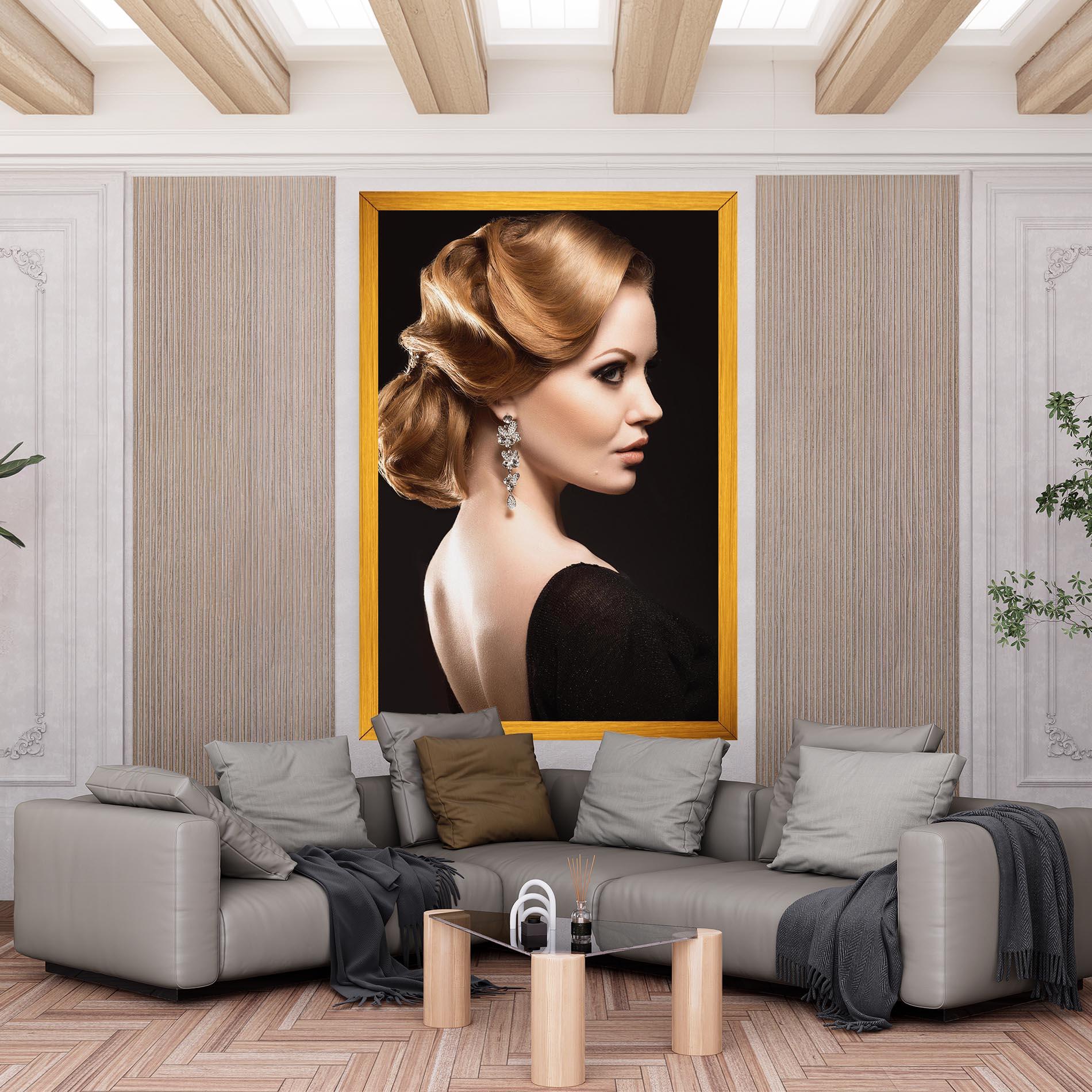 Leinwandbild Elegant Earrings mockup 6