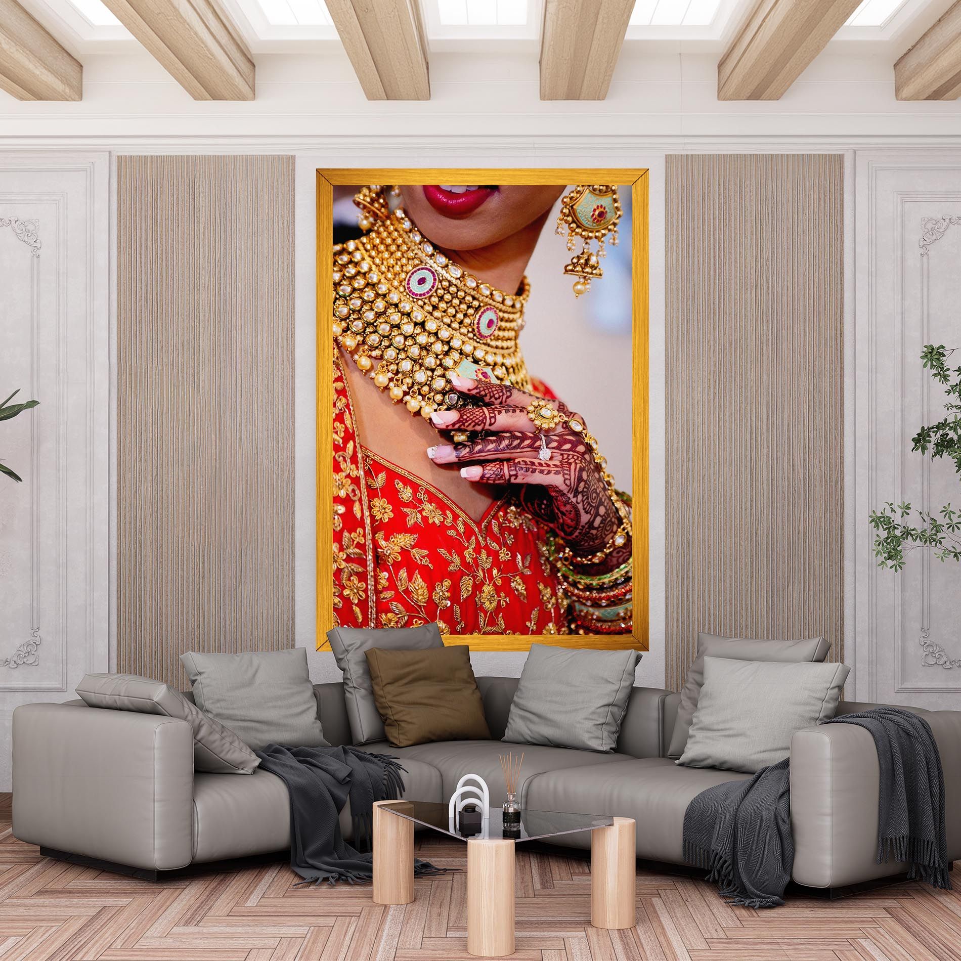 Gold Beautiful Jewelry mockup 6