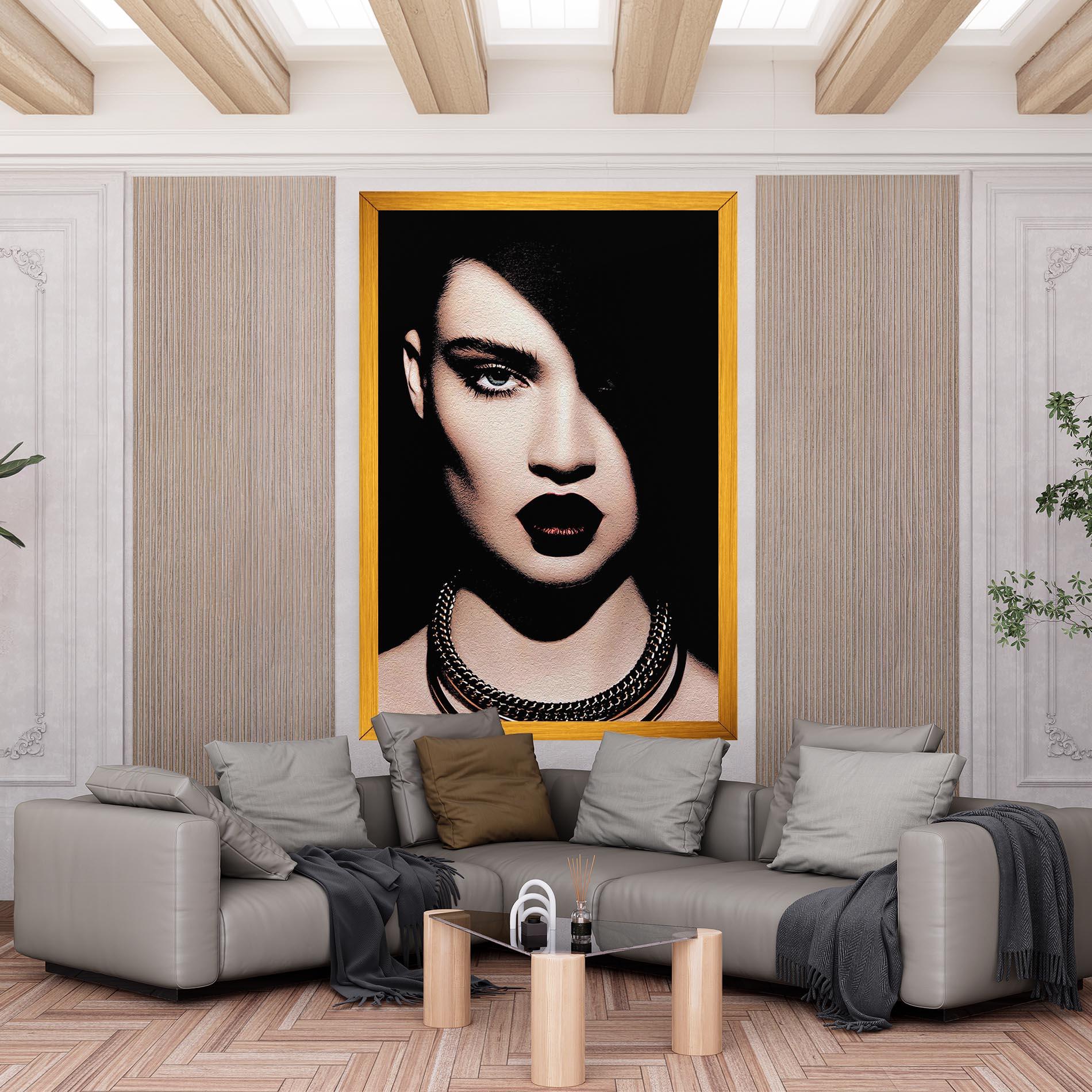 Leinwandbild Gold Necklace mockup 6