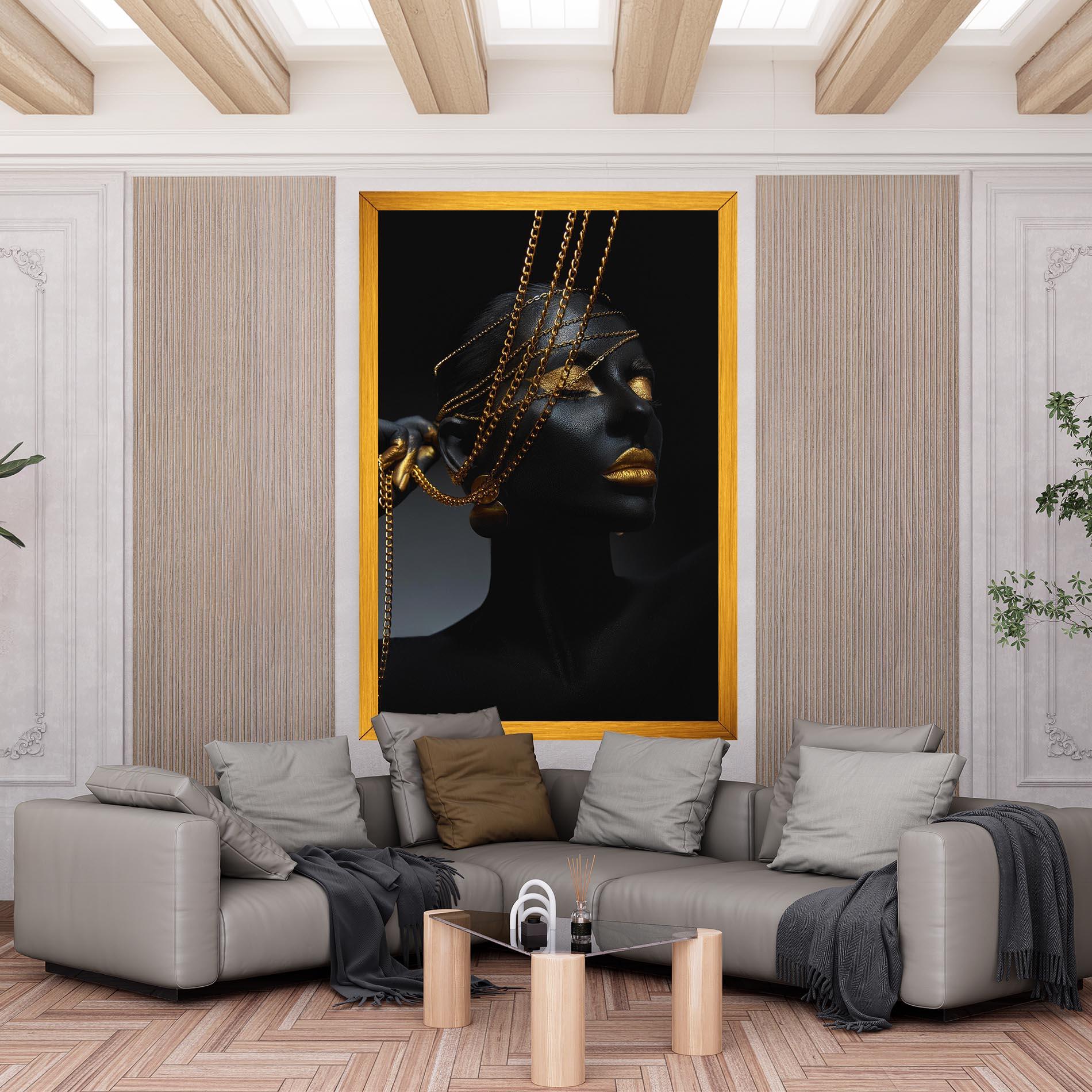 Leinwandbild Pretty Gold Chain mockup 6