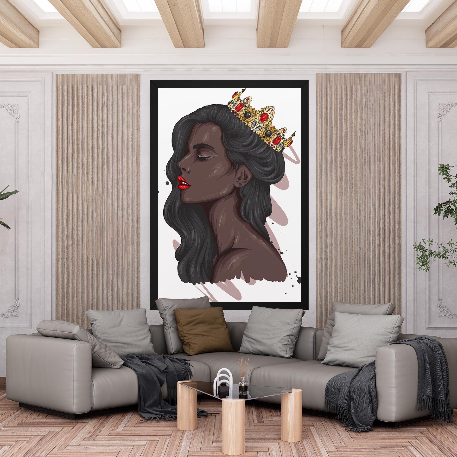 Black Woman With Crown mockup 6