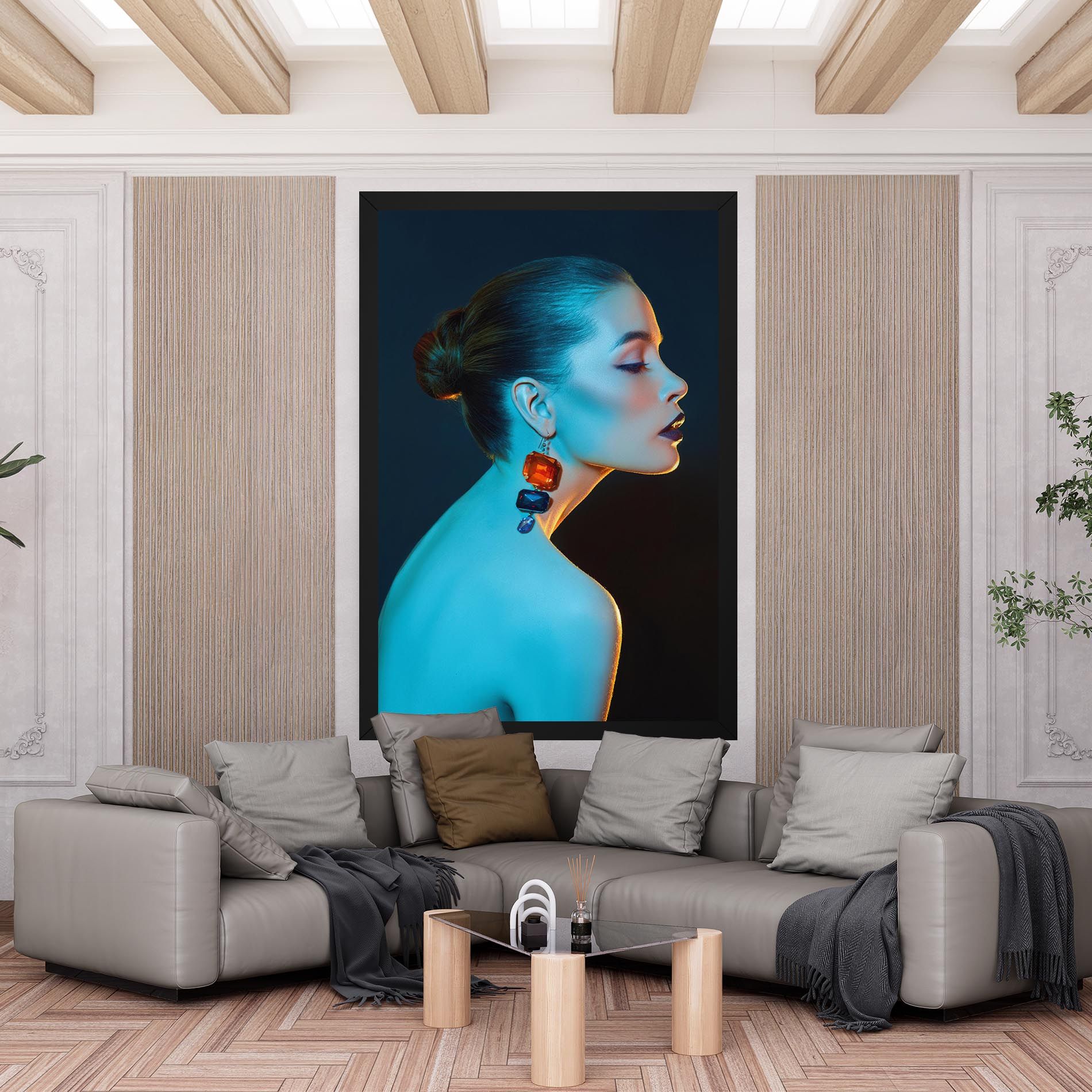 Blue Light Earring mockup 6