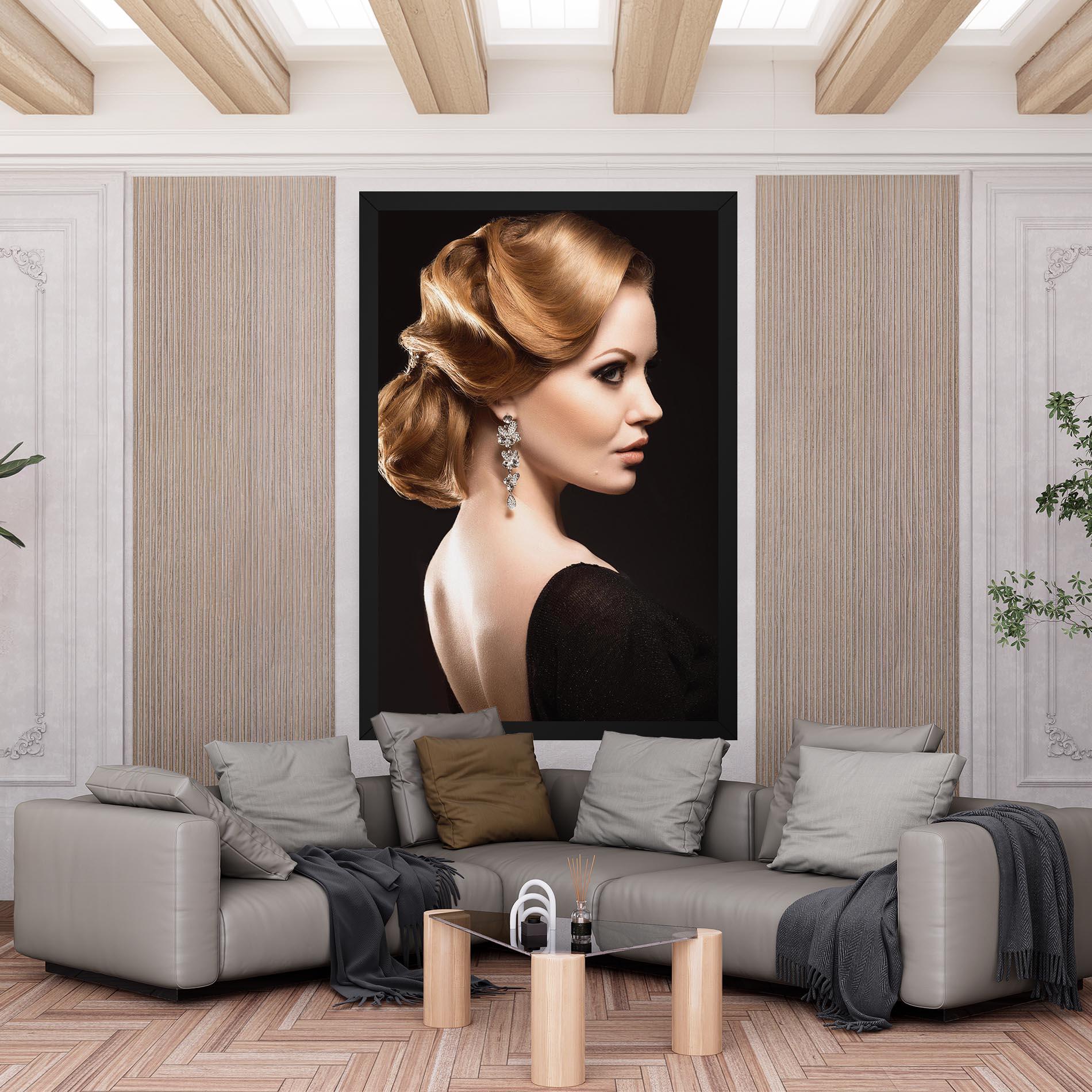 Leinwandbild Elegant Earrings mockup 6