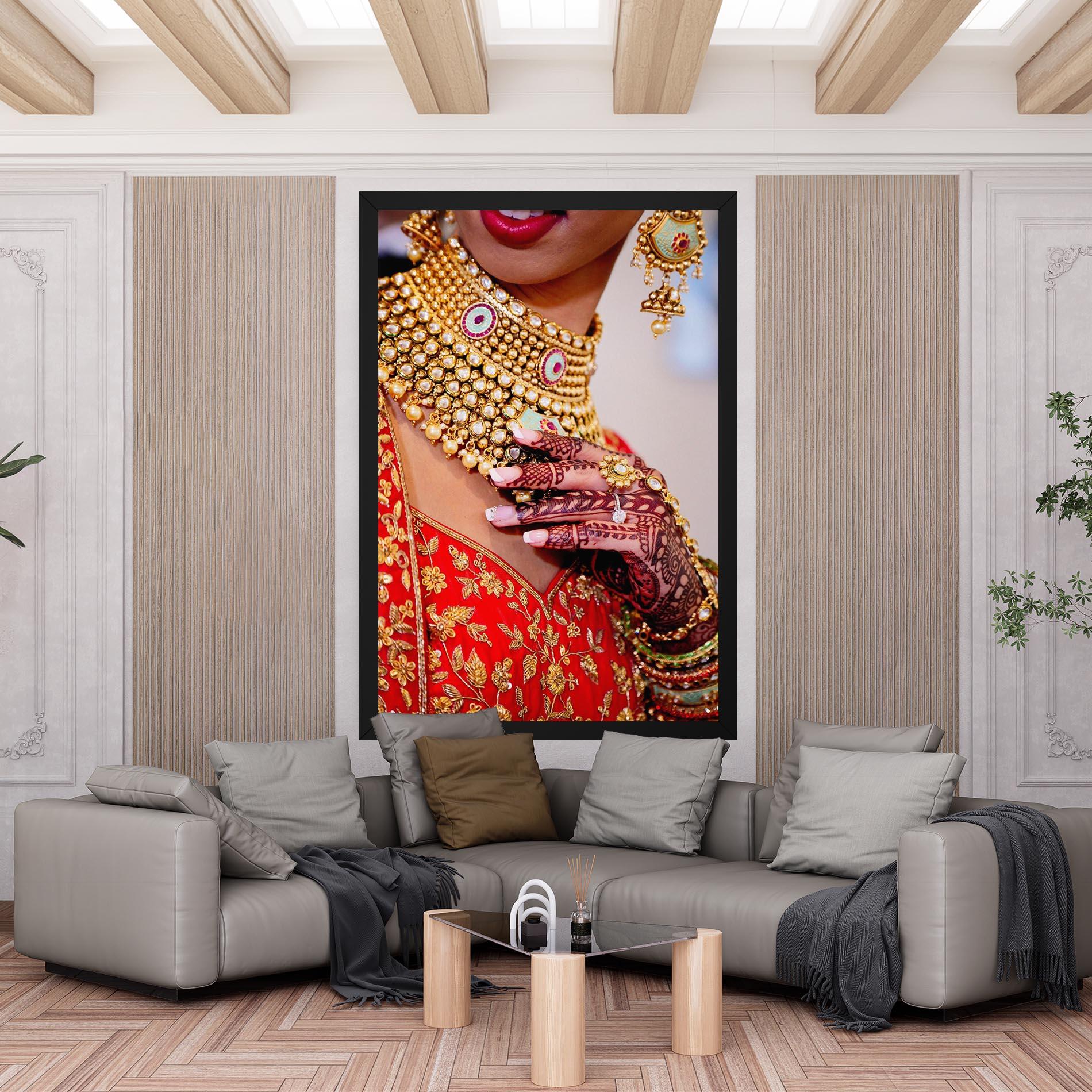 Leinwandbild Gold Beautiful Jewelry mockup 6