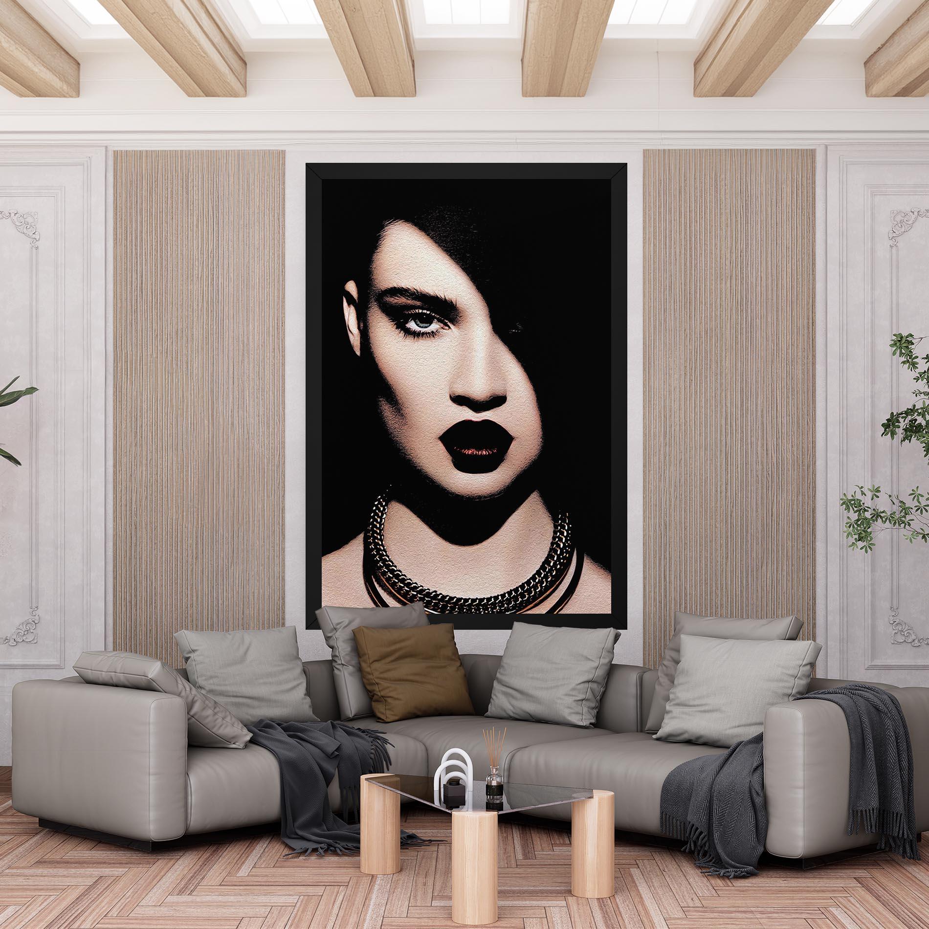 Leinwandbild Gold Necklace mockup 6