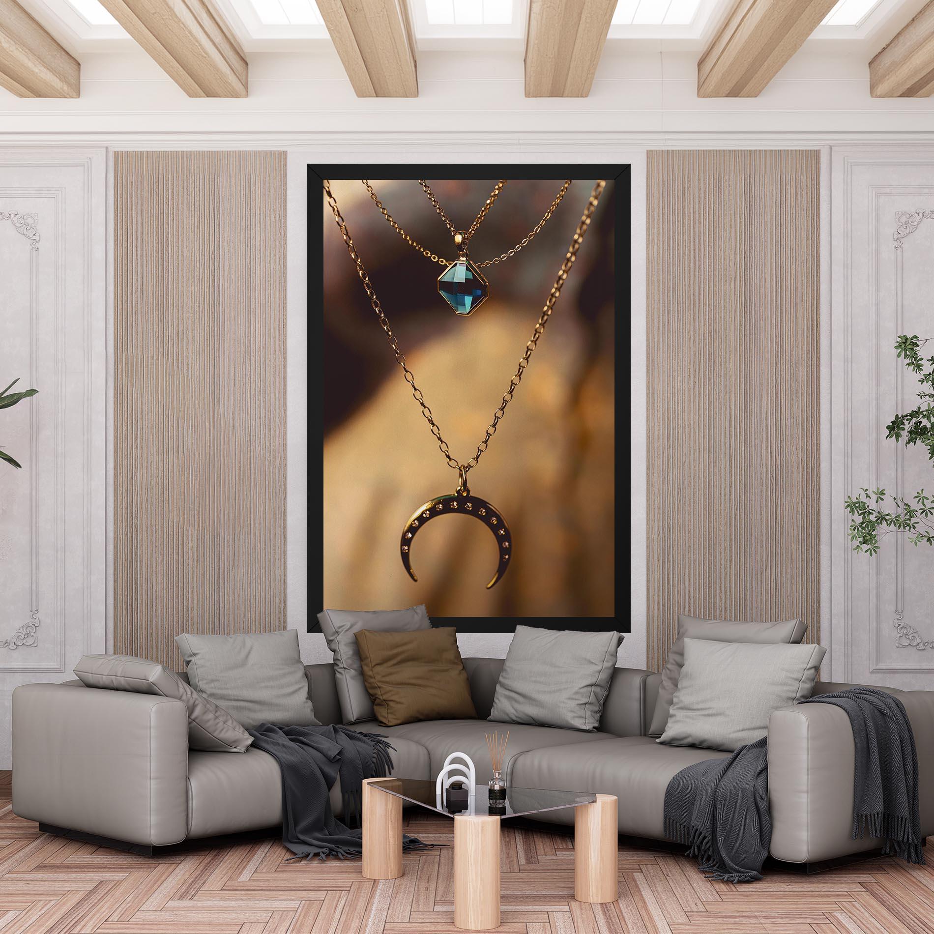 Leinwandbild Moon Blue Necklace mockup 6