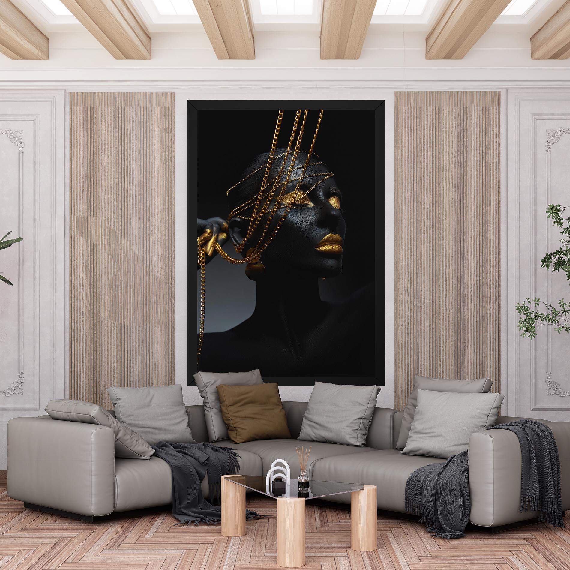 Leinwandbild Pretty Gold Chain mockup 6