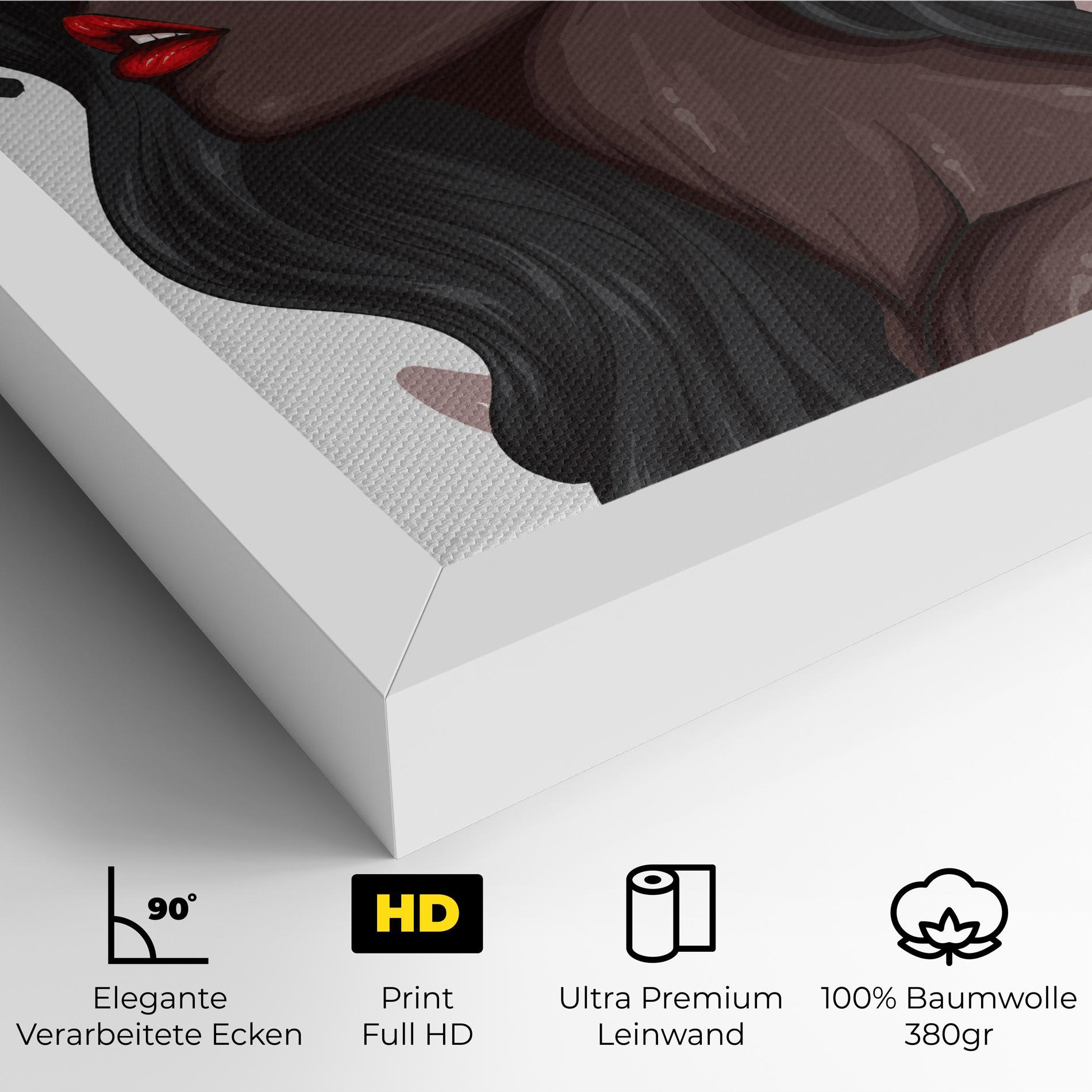 Leinwandbild Black Woman With Crown mockup 4