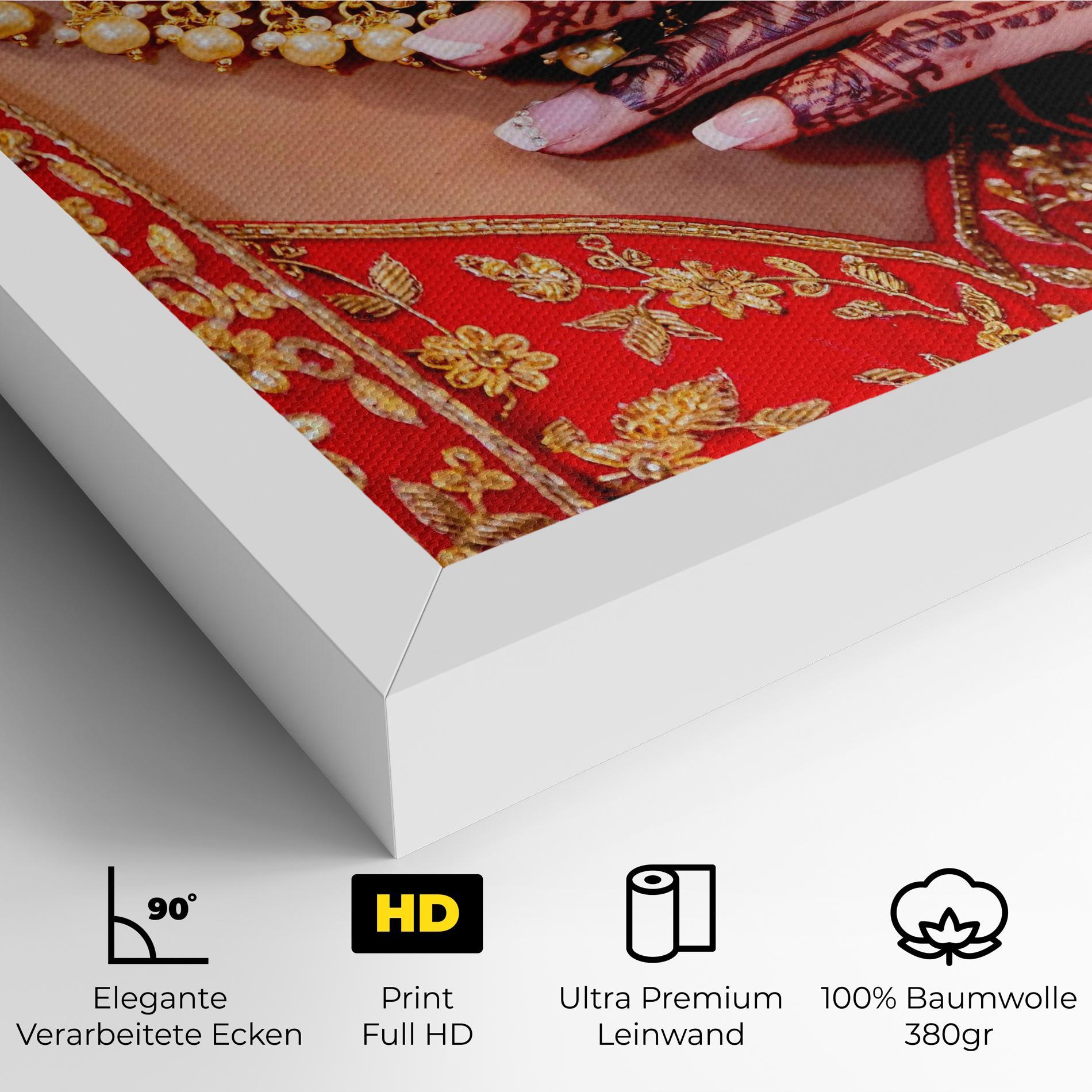 Leinwandbild Gold Beautiful Jewelry mockup 4