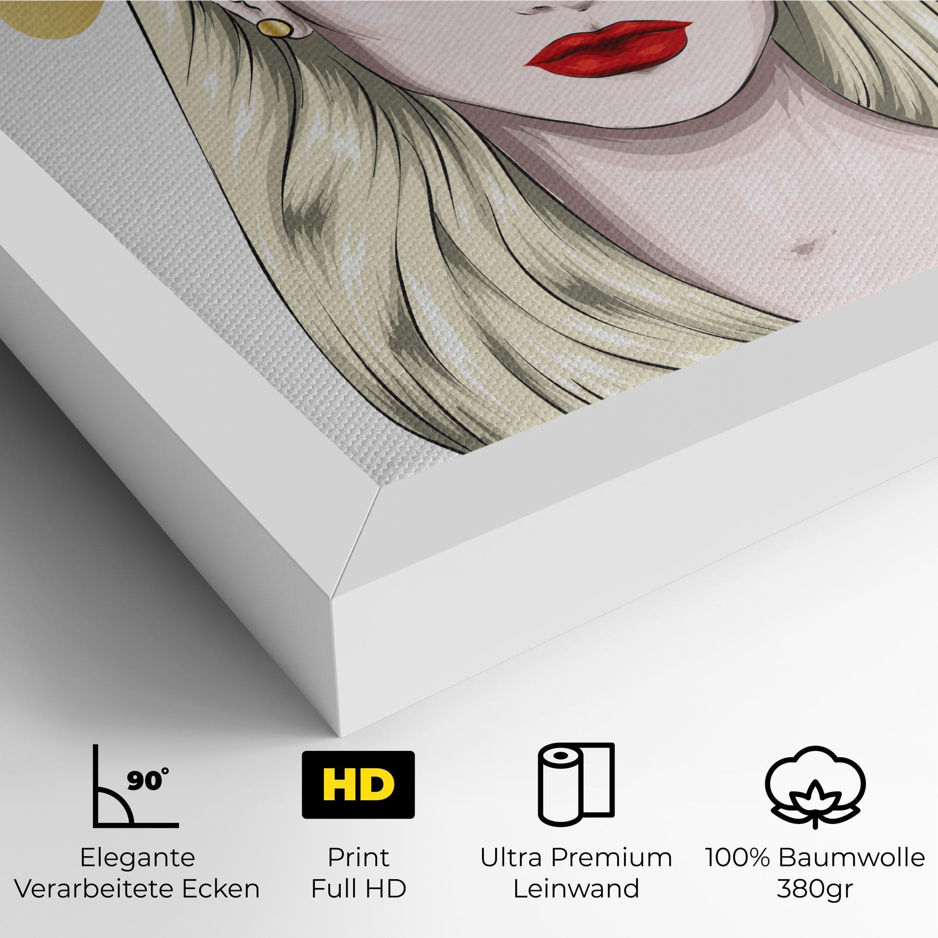 Leinwandbild Gold Crown Woman mockup 4