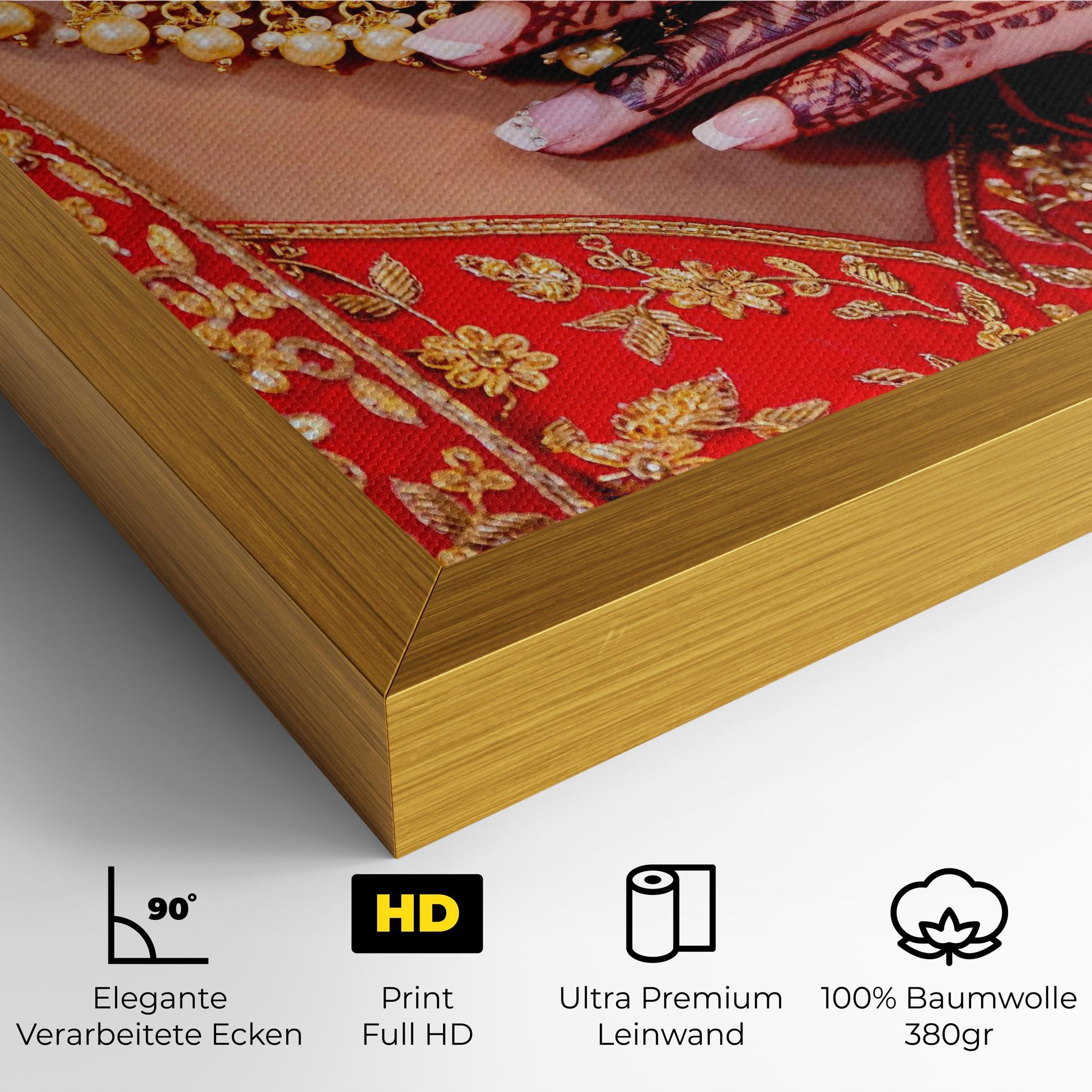 Leinwandbild Gold Beautiful Jewelry mockup 4