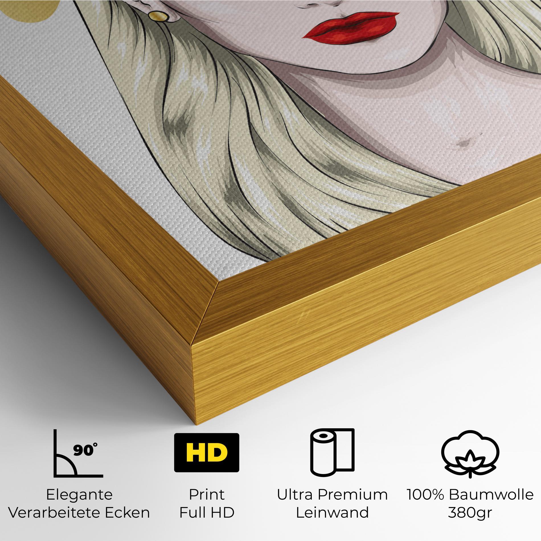 Leinwandbild Gold Crown Woman mockup 4