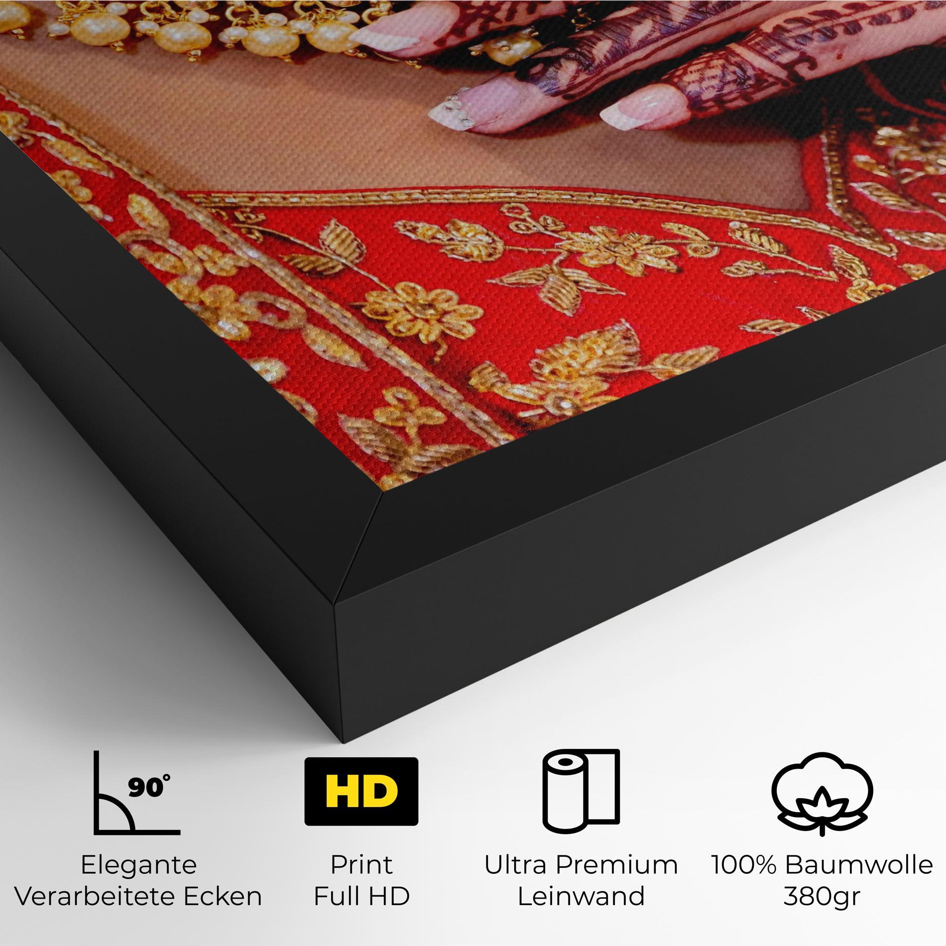 Leinwandbild Gold Beautiful Jewelry mockup 4