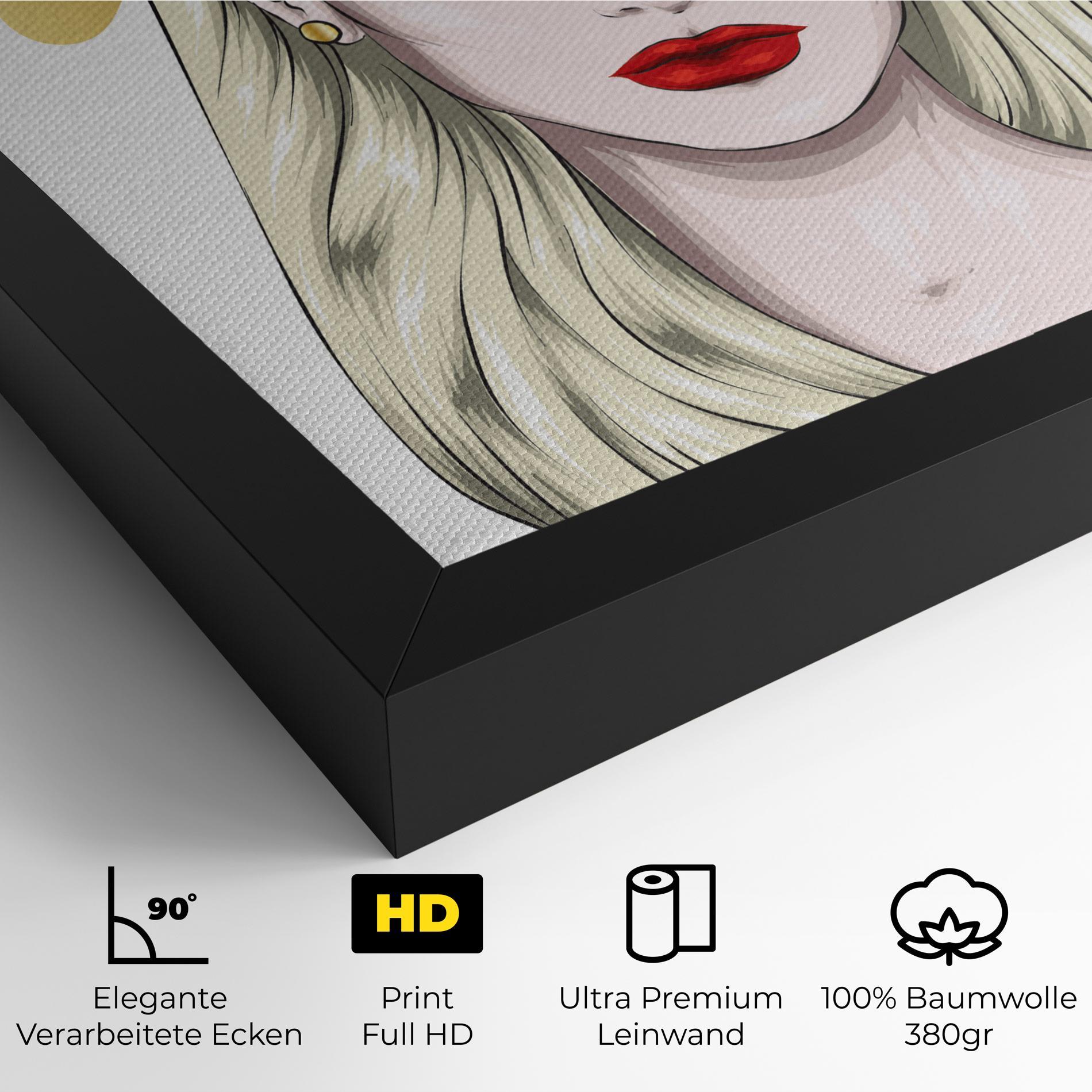 Leinwandbild Gold Crown Woman mockup 4