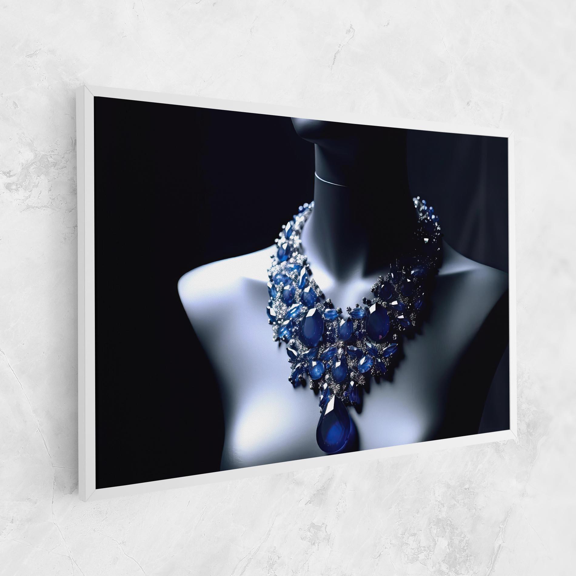 Leinwandbild Blue Diamonds Necklace mockup 1