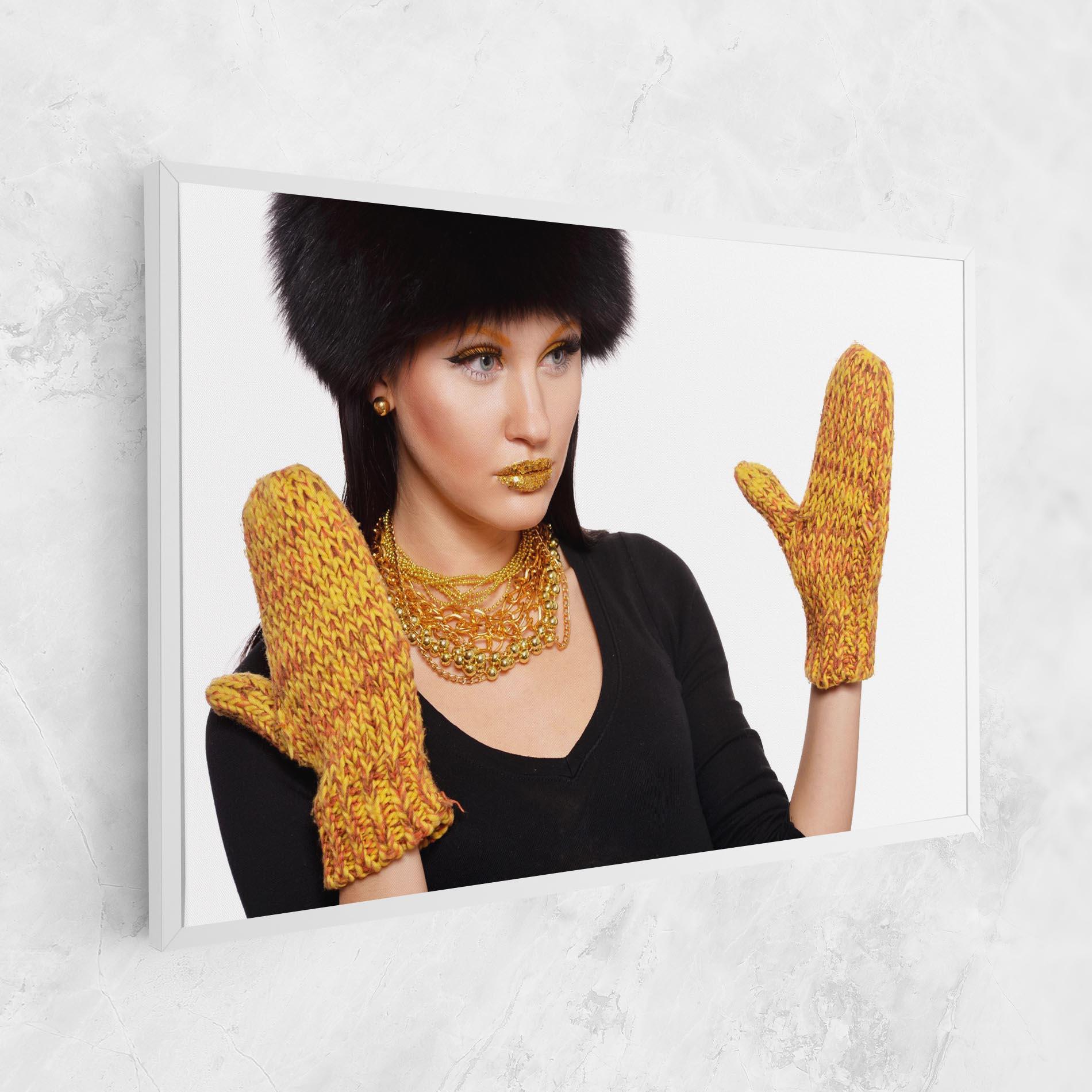 Leinwandbild Gold Accessories mockup 1