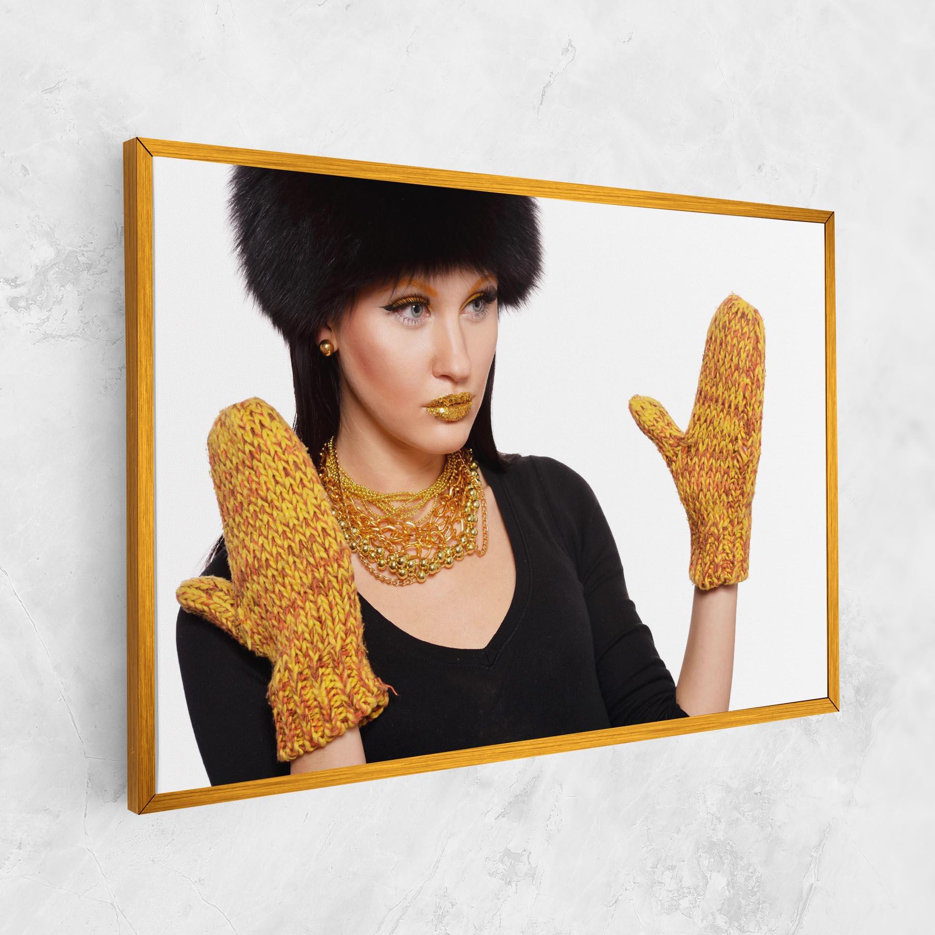 Leinwandbild Gold Accessories mockup 1