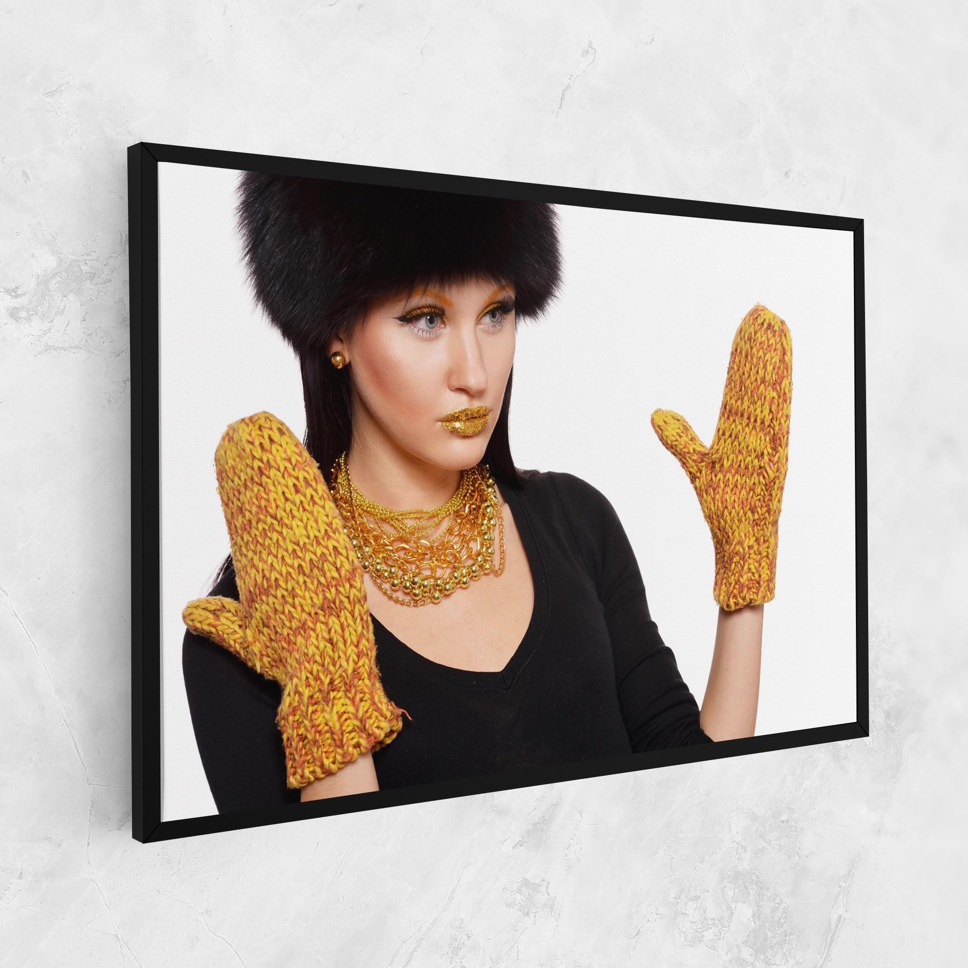 Leinwandbild Gold Accessories mockup 1