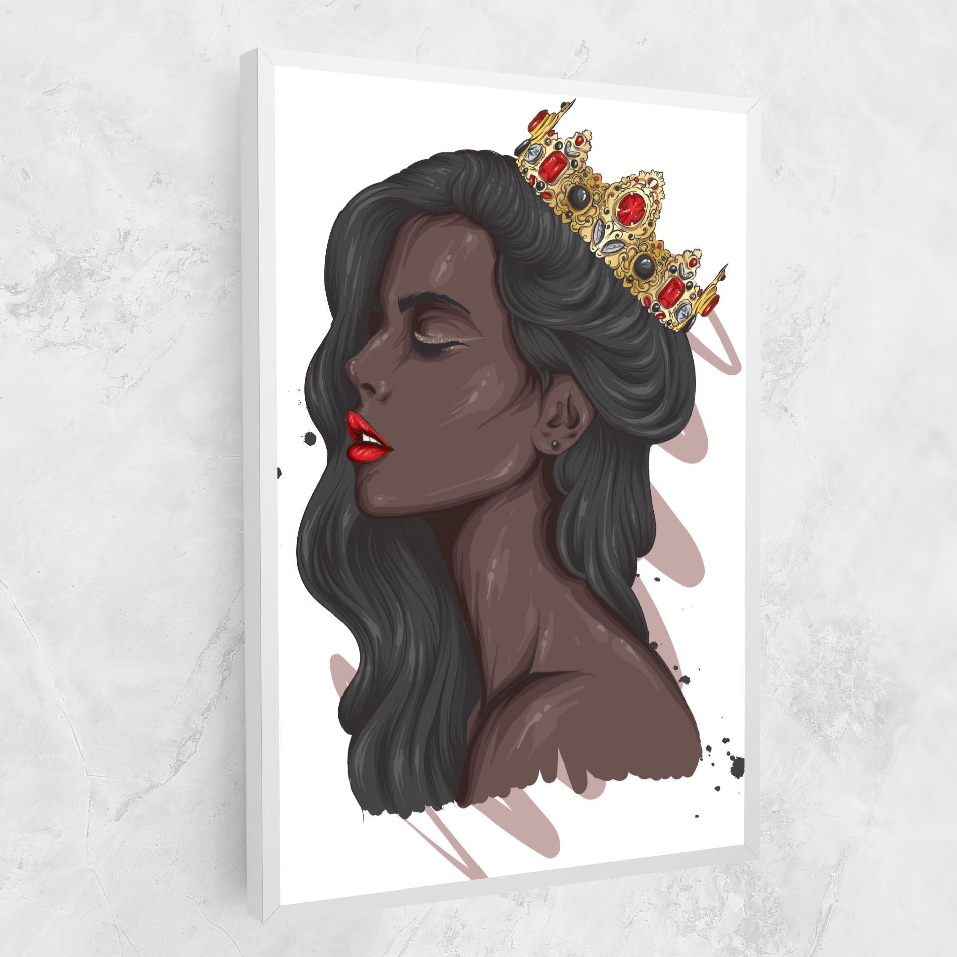 Leinwandbild Black Woman With Crown mockup 1