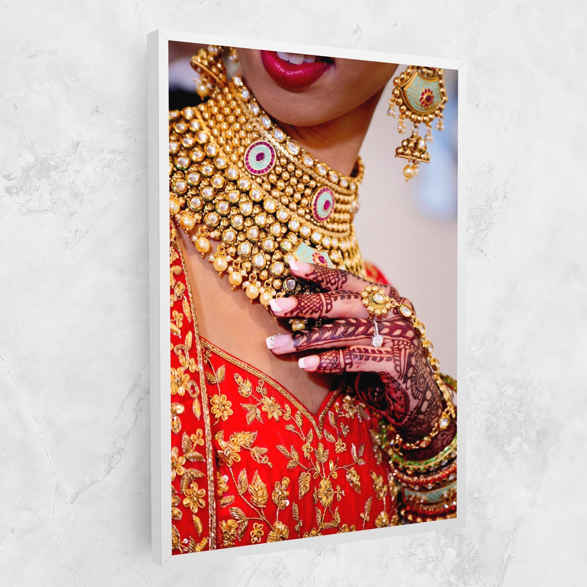 Leinwandbild Gold Beautiful Jewelry mockup 1