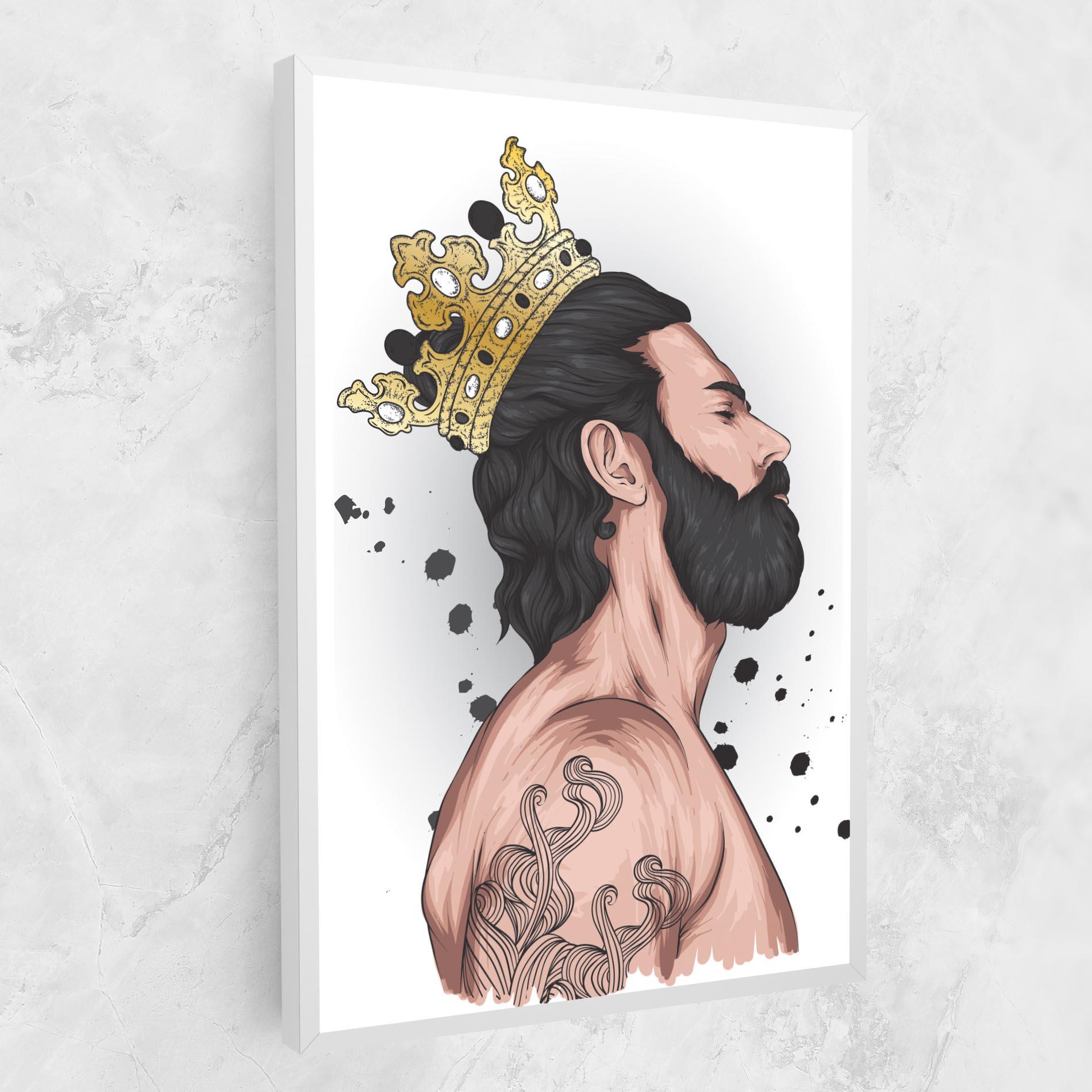 Leinwandbild Male With Crown mockup 1