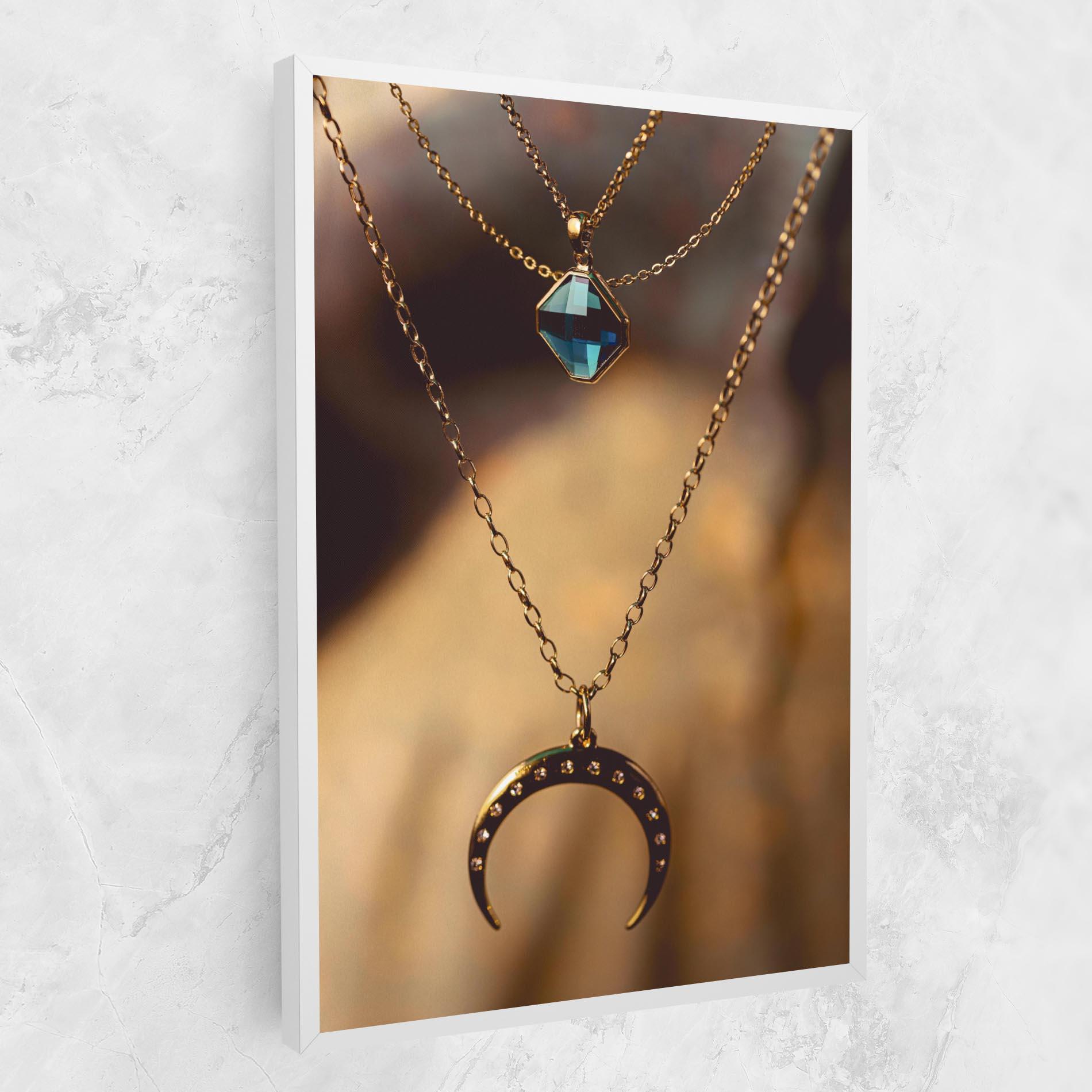 Leinwandbild Moon Blue Necklace mockup 1