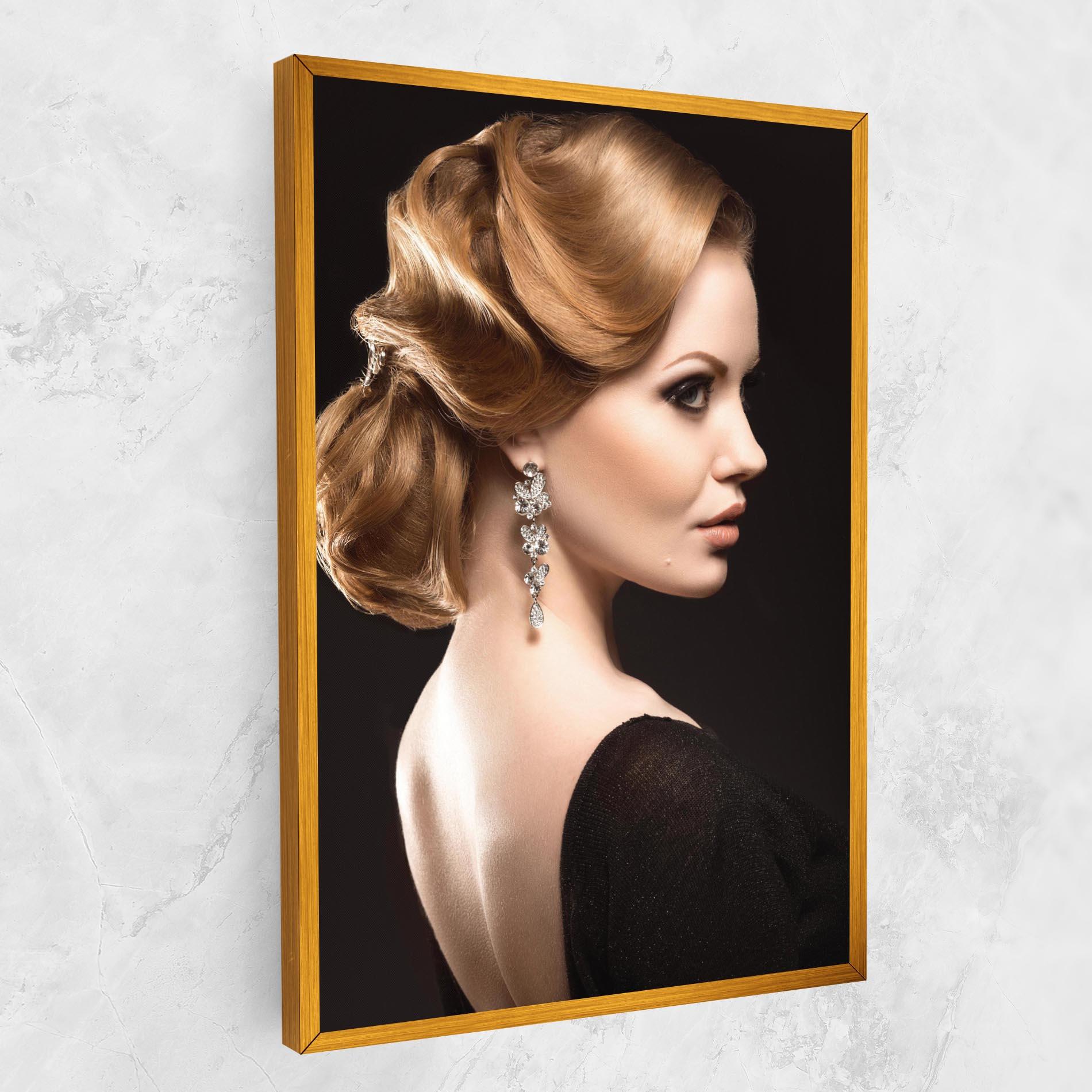 Leinwandbild Elegant Earrings mockup 1