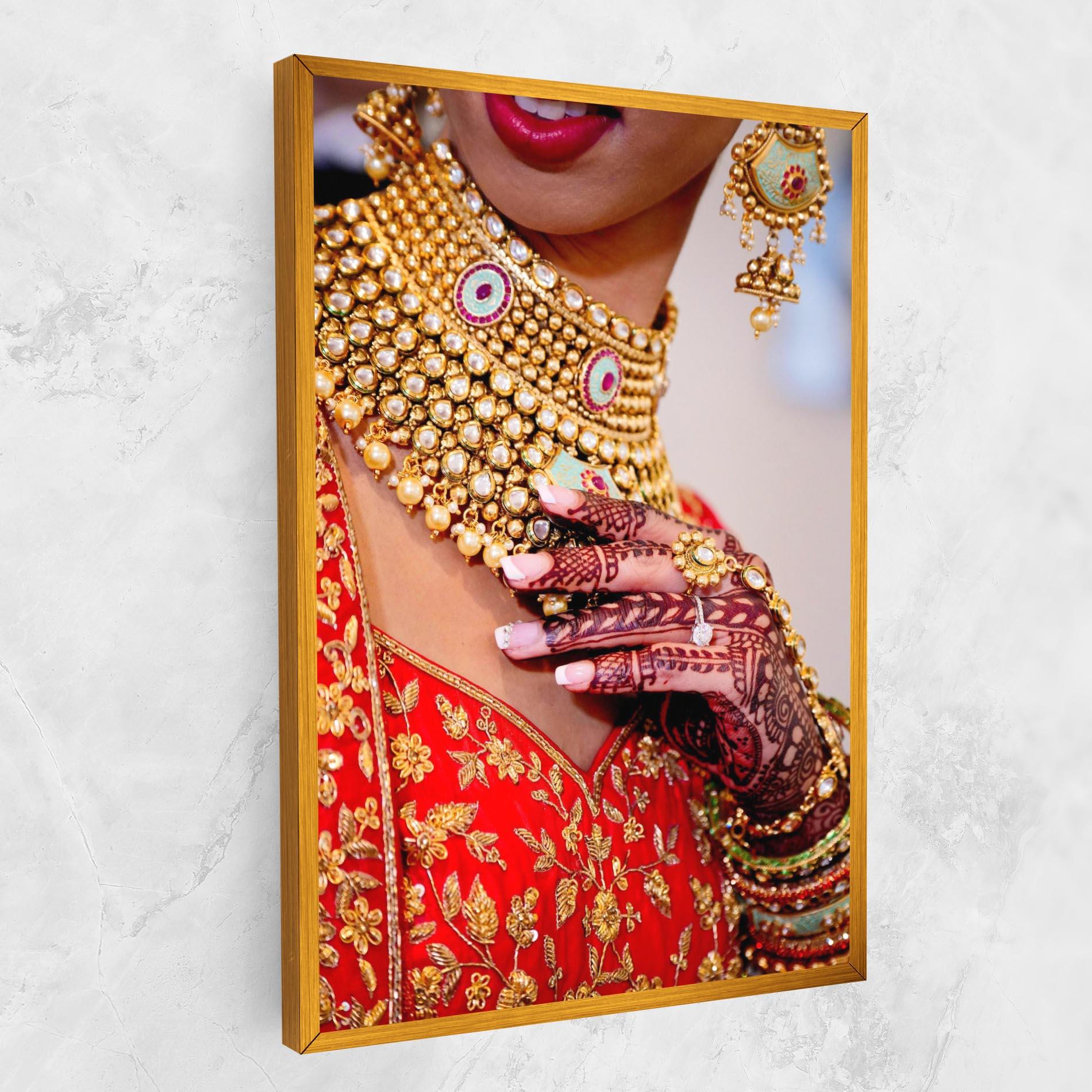 Leinwandbild Gold Beautiful Jewelry mockup 1