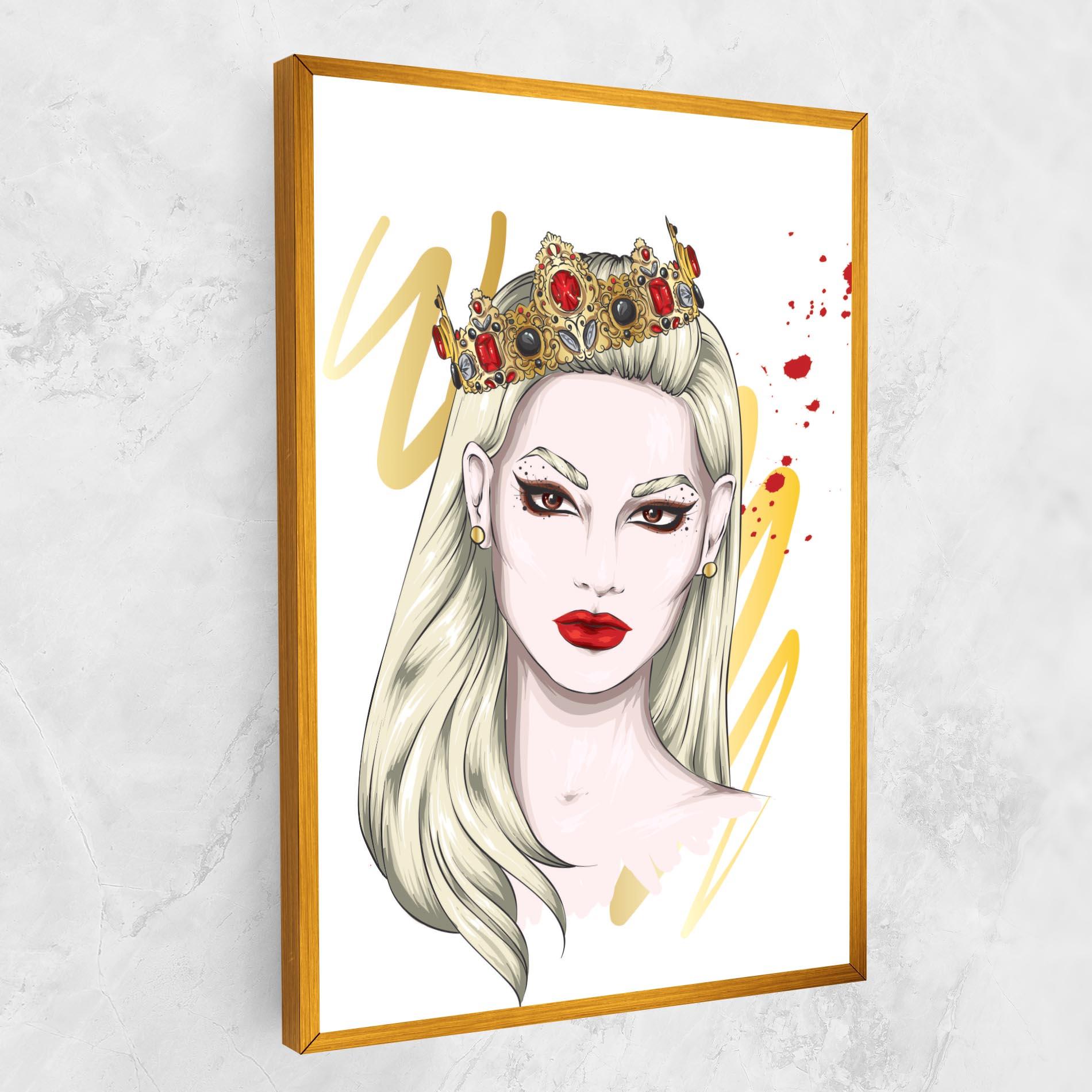 Leinwandbild Gold Crown Woman mockup 1