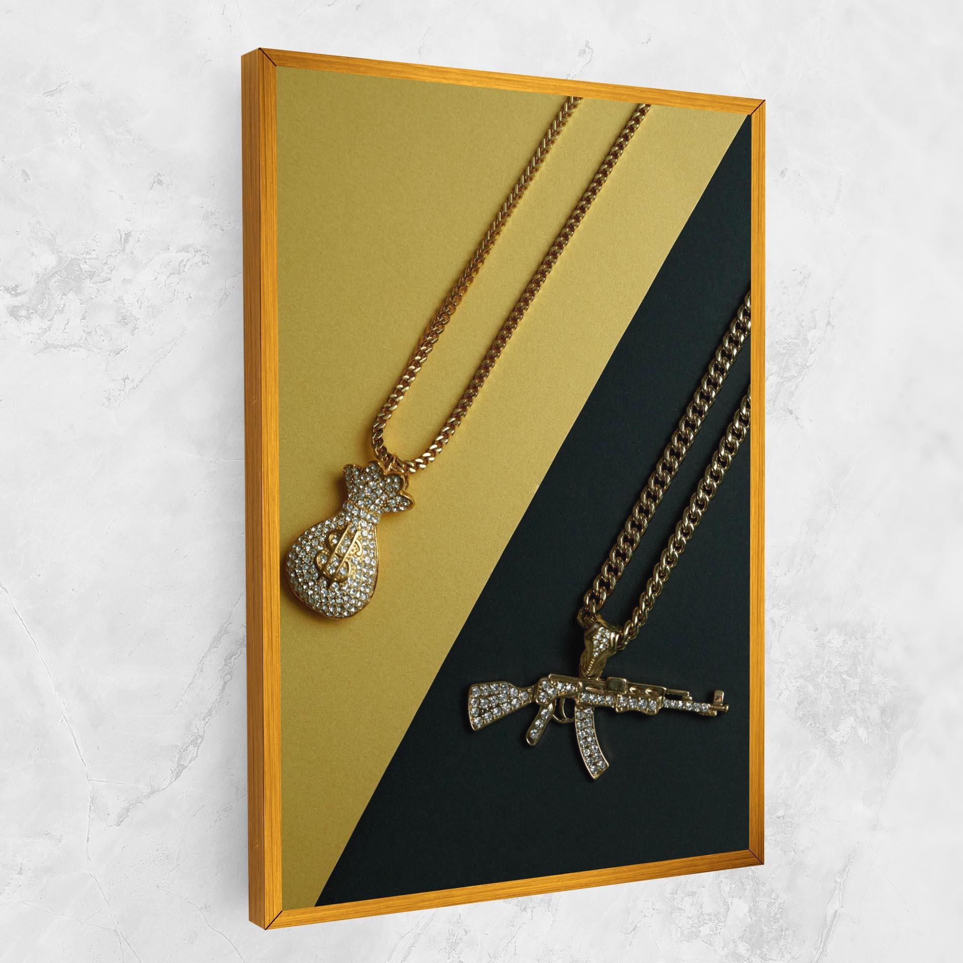 Leinwandbild Gun Neckace mockup 1