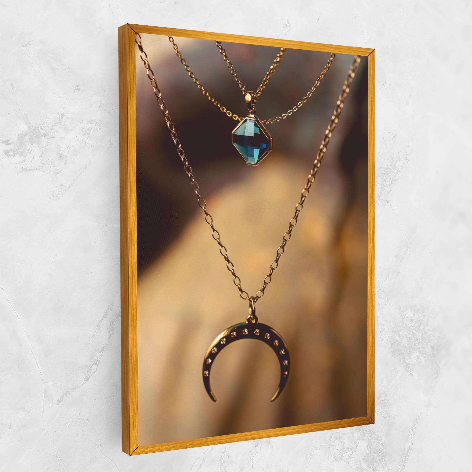 Leinwandbild Moon Blue Necklace mockup 1
