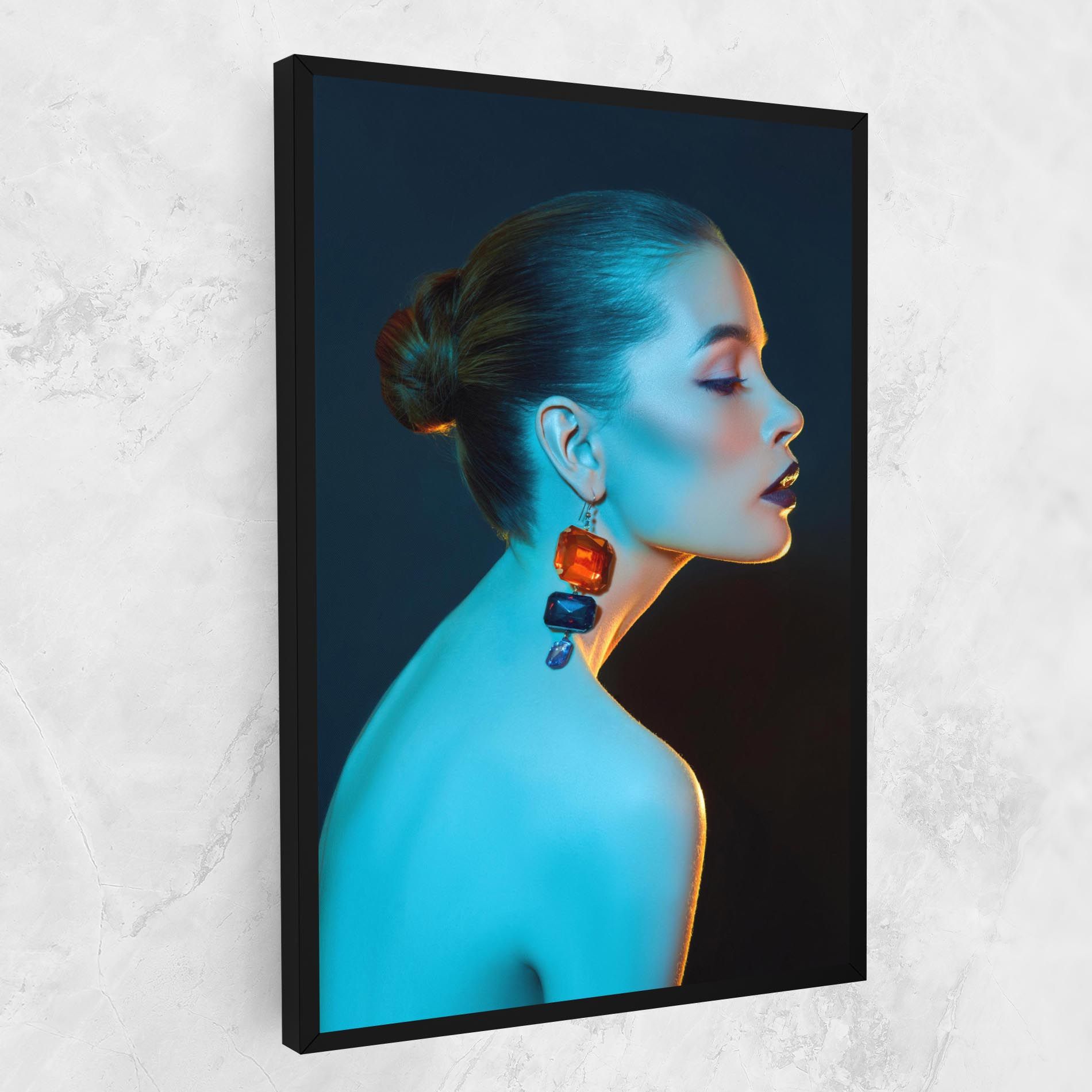 Blue Light Earring mockup 1