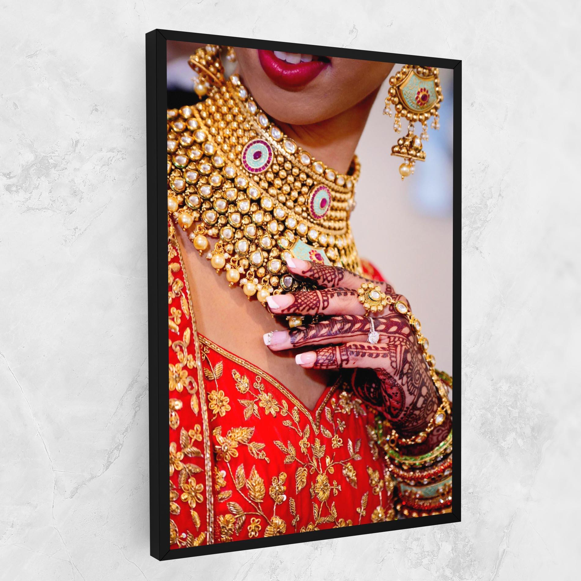 Leinwandbild Gold Beautiful Jewelry mockup 1