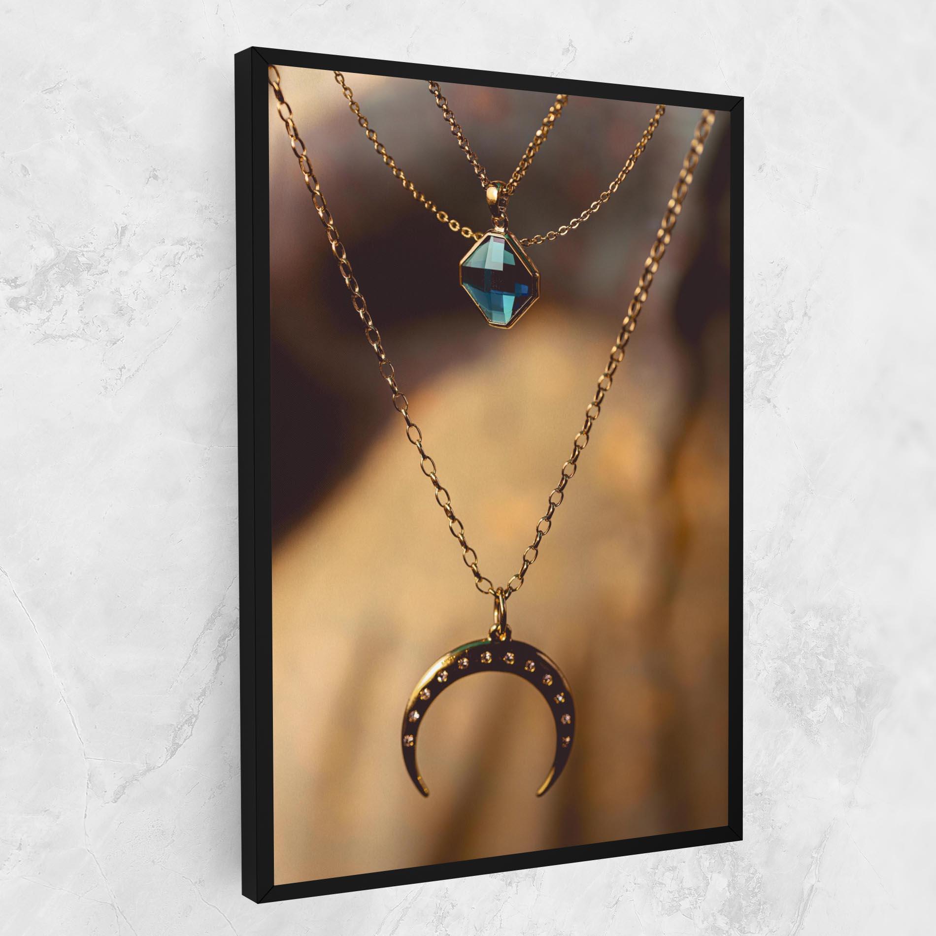 Leinwandbild Moon Blue Necklace mockup 1