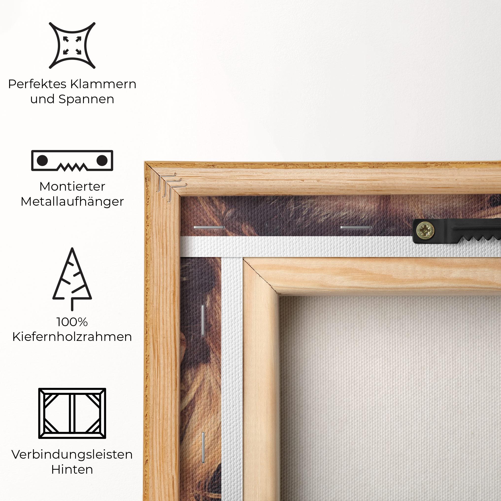 Leinwandbild Flower Earrings mockup 5