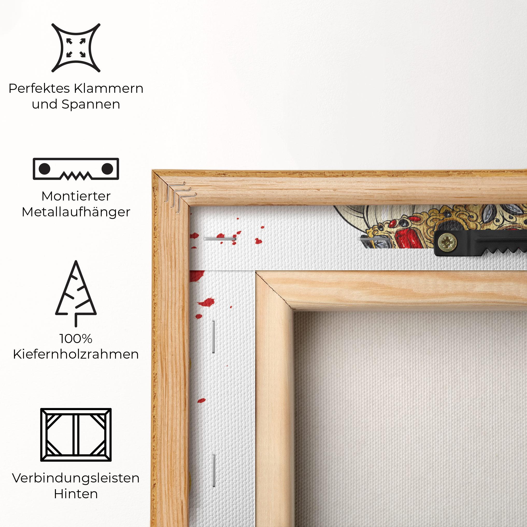 Leinwandbild Gold Crown Woman mockup 5