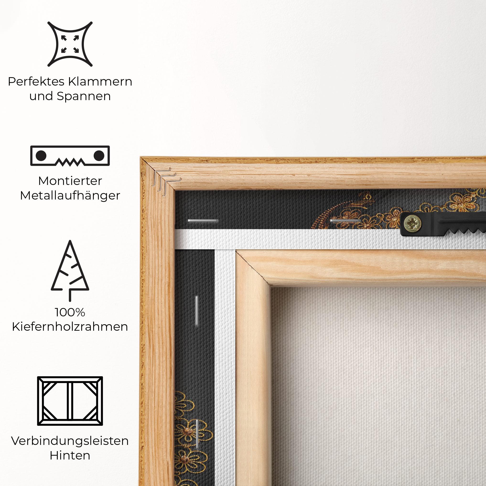 Leinwandbild Golden Jewelery Set mockup 5